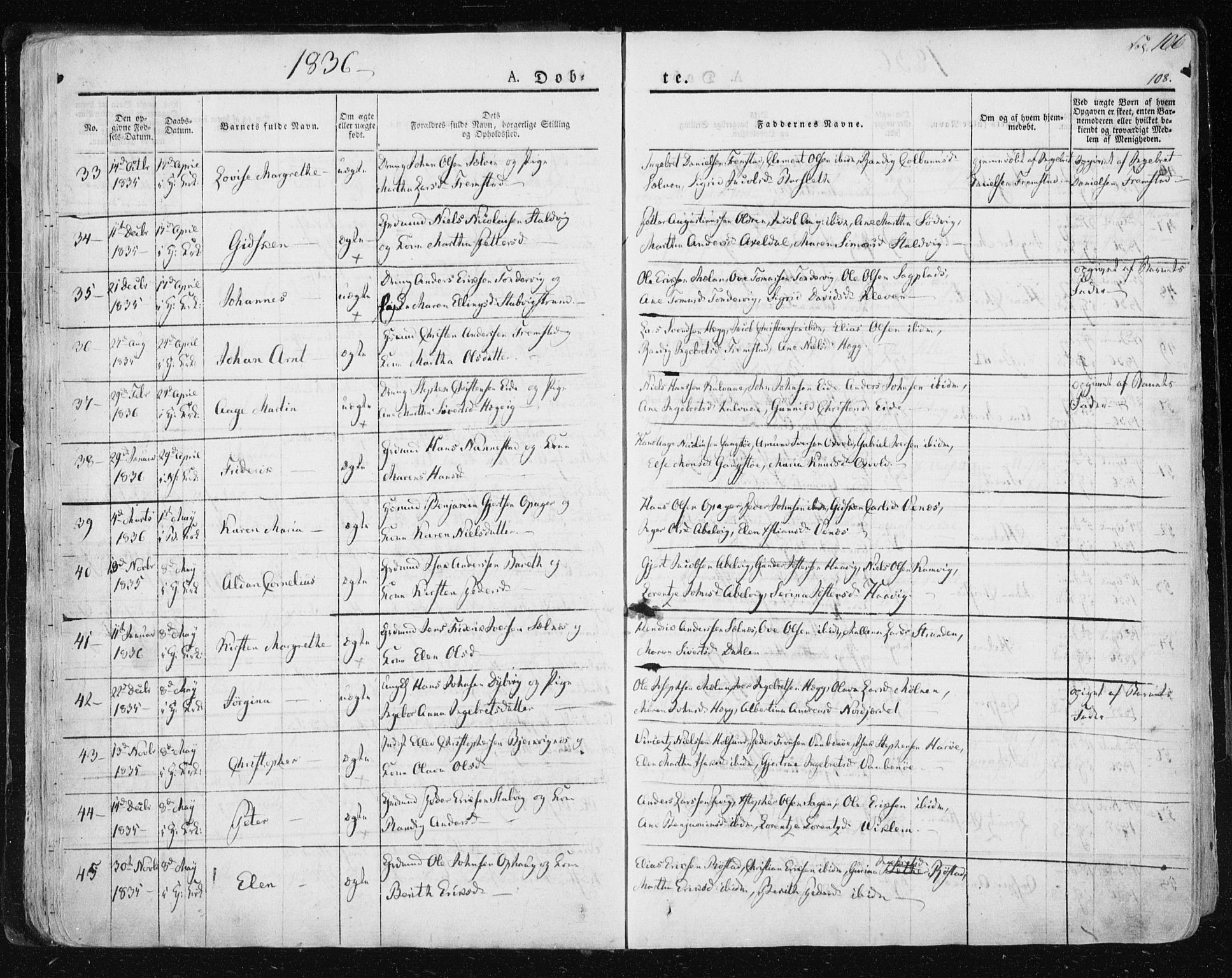 Ministerialprotokoller, klokkerbøker og fødselsregistre - Sør-Trøndelag, SAT/A-1456/659/L0735: Ministerialbok nr. 659A05, 1826-1841, s. 106
