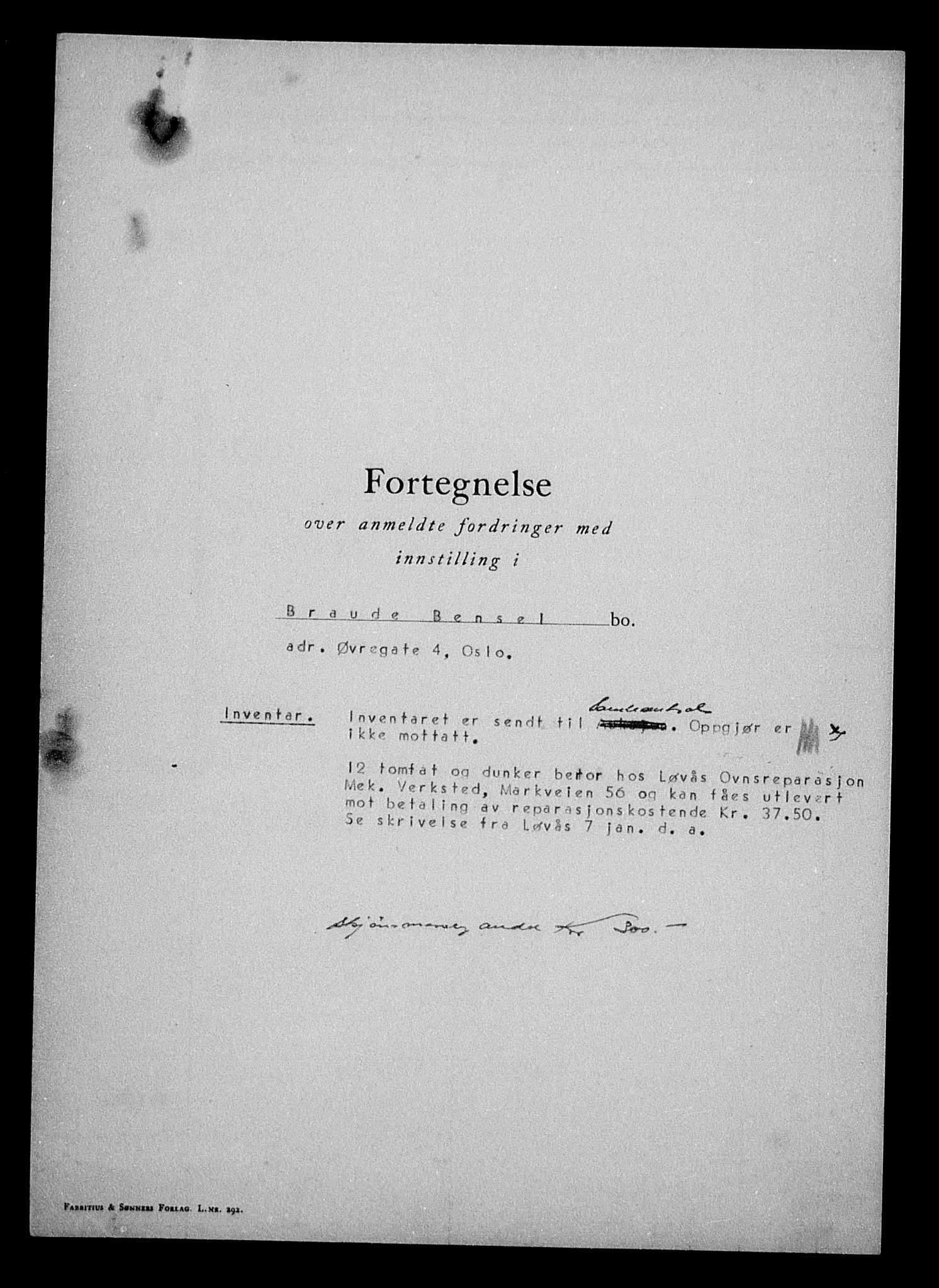 Justisdepartementet, Tilbakeføringskontoret for inndratte formuer, AV/RA-S-1564/H/Hc/Hcc/L0927: --, 1945-1947, s. 493