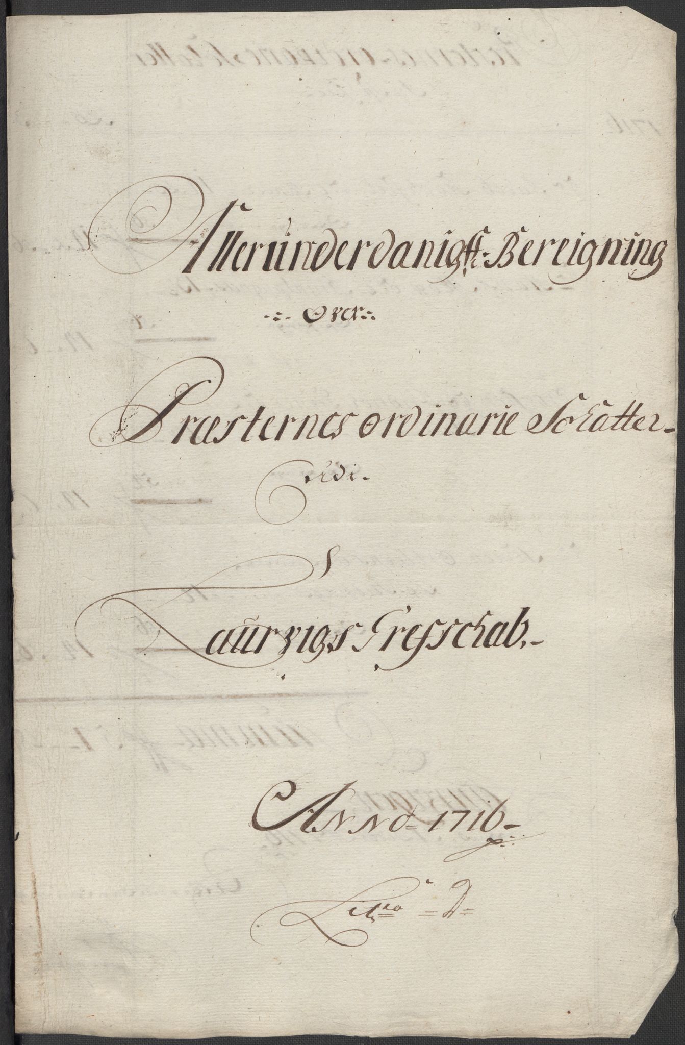 Rentekammeret inntil 1814, Reviderte regnskaper, Fogderegnskap, RA/EA-4092/R33/L1987: Fogderegnskap Larvik grevskap, 1716-1717, s. 147