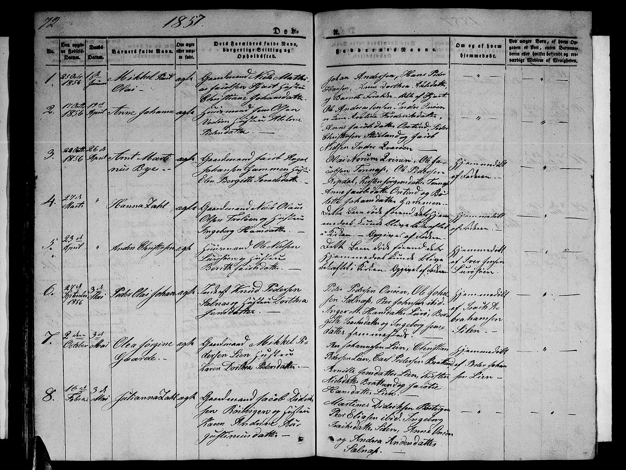 Ministerialprotokoller, klokkerbøker og fødselsregistre - Nordland, SAT/A-1459/839/L0572: Klokkerbok nr. 839C02, 1841-1873, s. 72