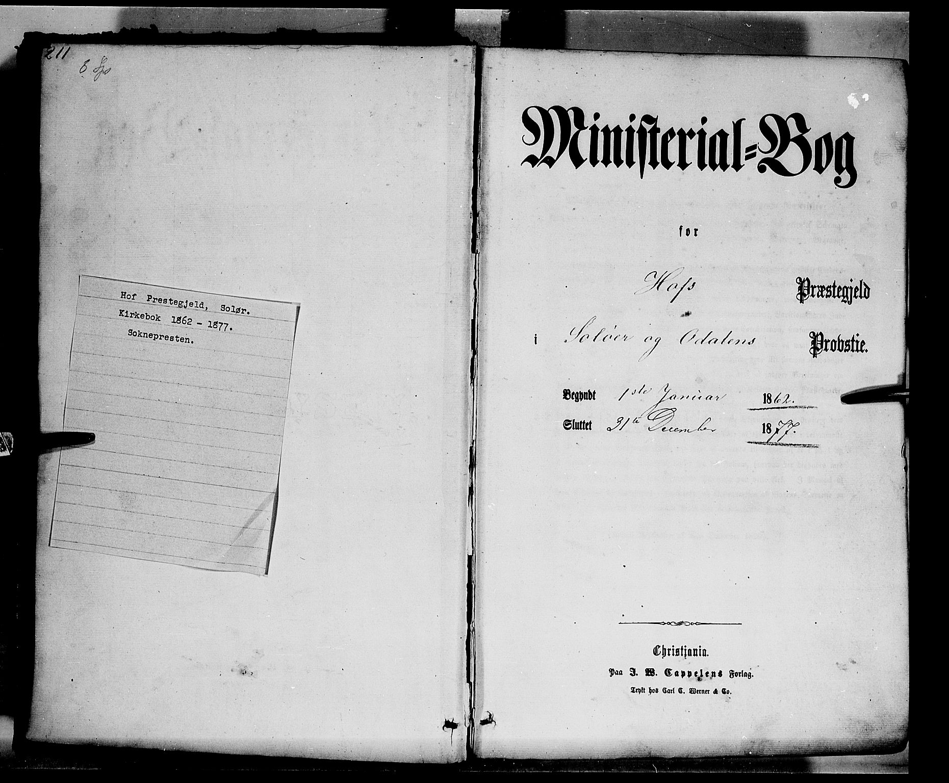 Hof prestekontor, AV/SAH-PREST-038/H/Ha/Haa/L0009: Ministerialbok nr. 9, 1862-1877