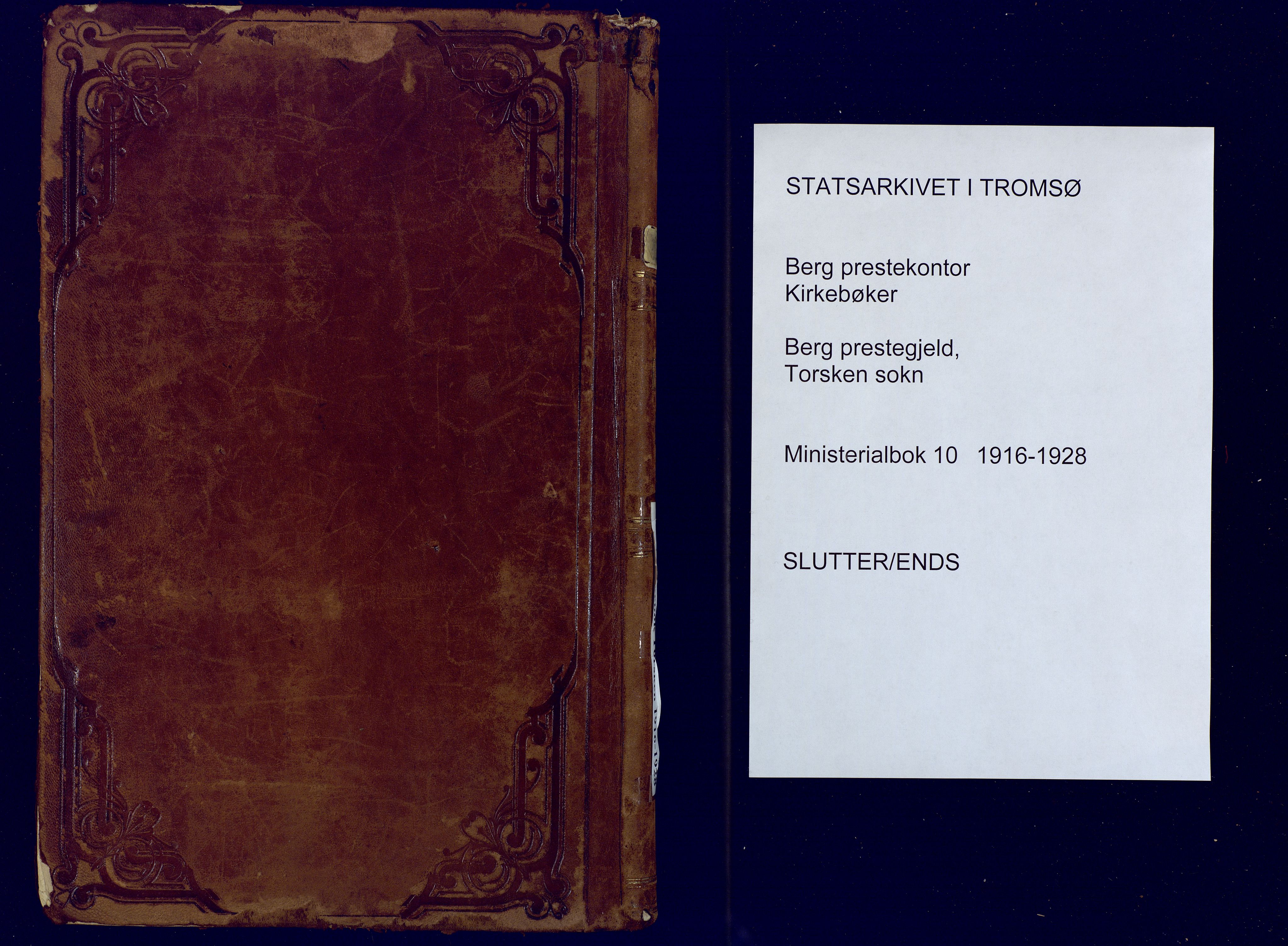Berg sokneprestkontor, SATØ/S-1318/G/Ga/Gaa: Ministerialbok nr. 10, 1916-1928