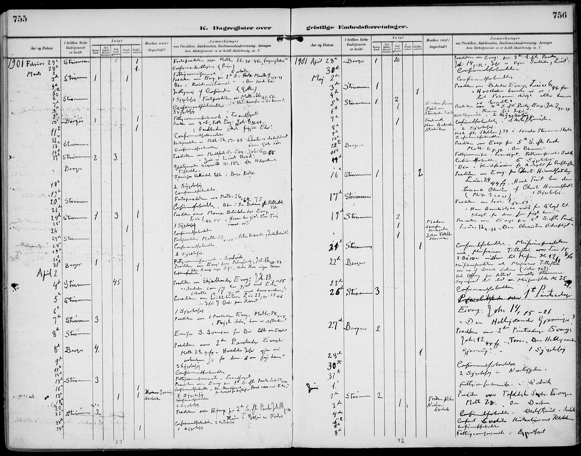 Strømm kirkebøker, AV/SAKO-A-322/F/Fa/L0005: Ministerialbok nr. I 5, 1898-1919, s. 755-756