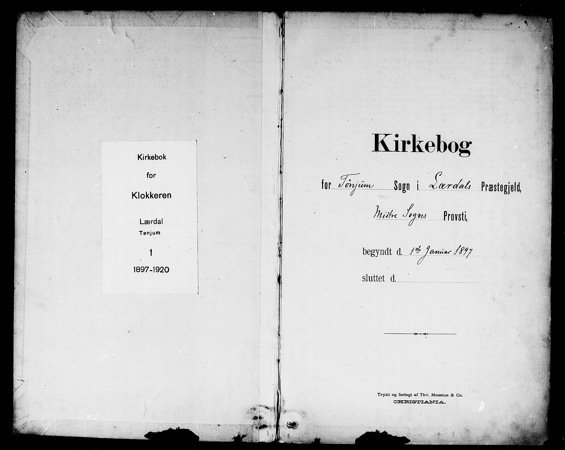 Lærdal sokneprestembete, AV/SAB-A-81201: Klokkerbok nr. A 1, 1897-1920