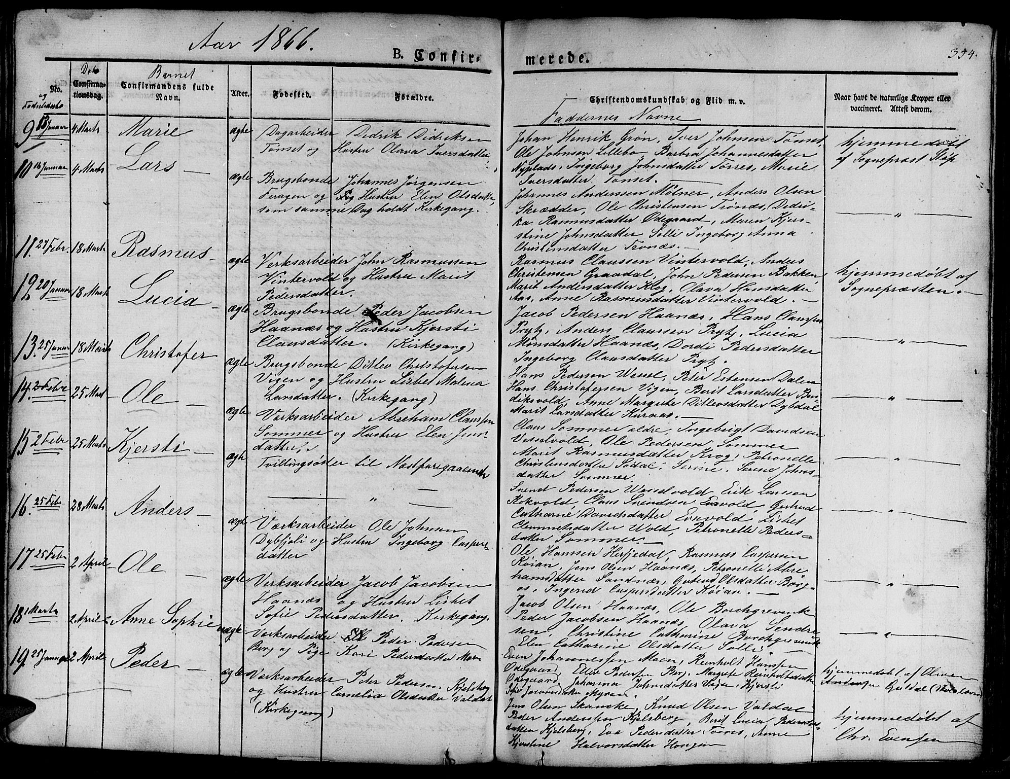 Ministerialprotokoller, klokkerbøker og fødselsregistre - Sør-Trøndelag, SAT/A-1456/681/L0938: Klokkerbok nr. 681C02, 1829-1879, s. 354