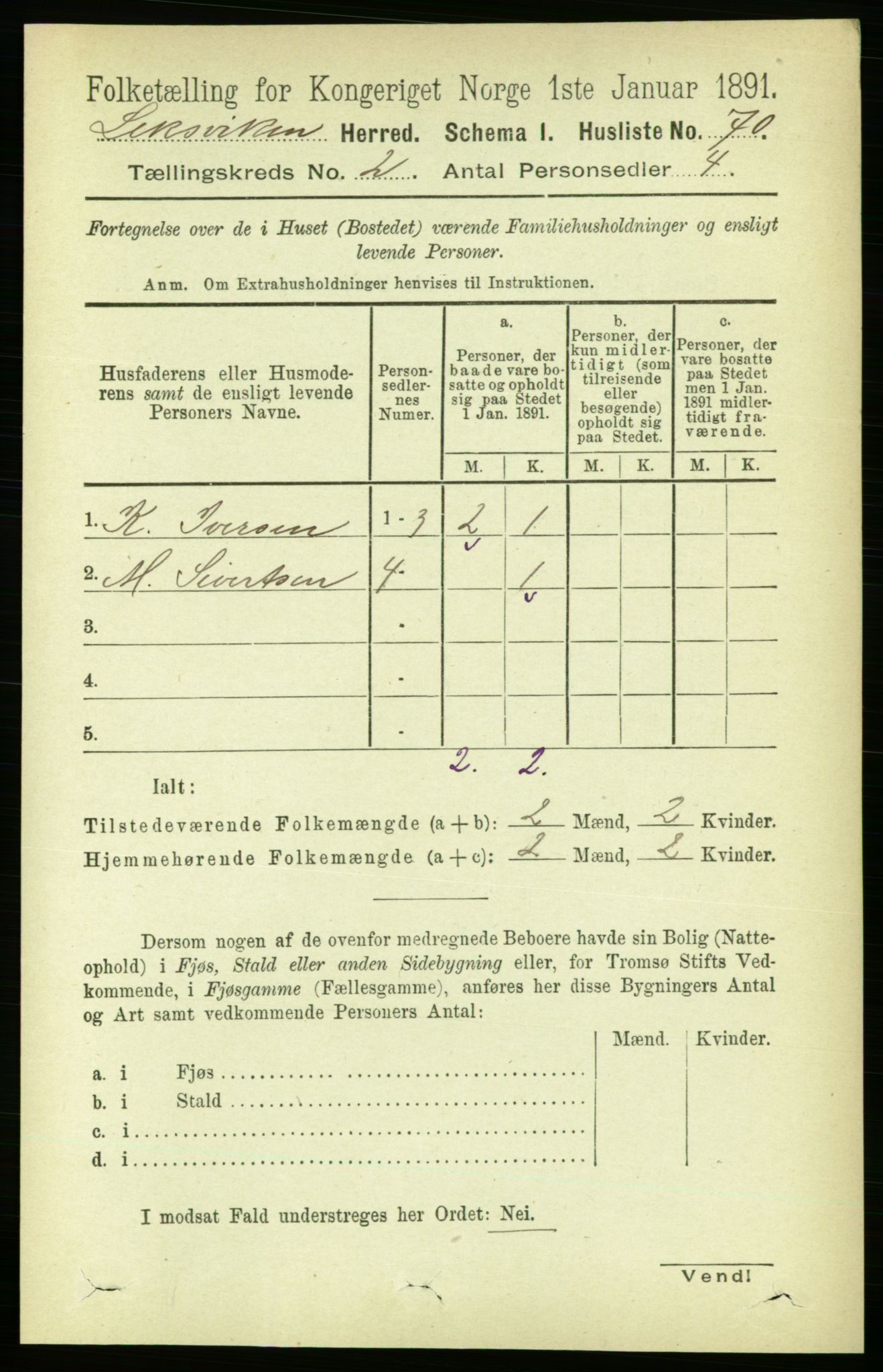 RA, Folketelling 1891 for 1718 Leksvik herred, 1891, s. 671