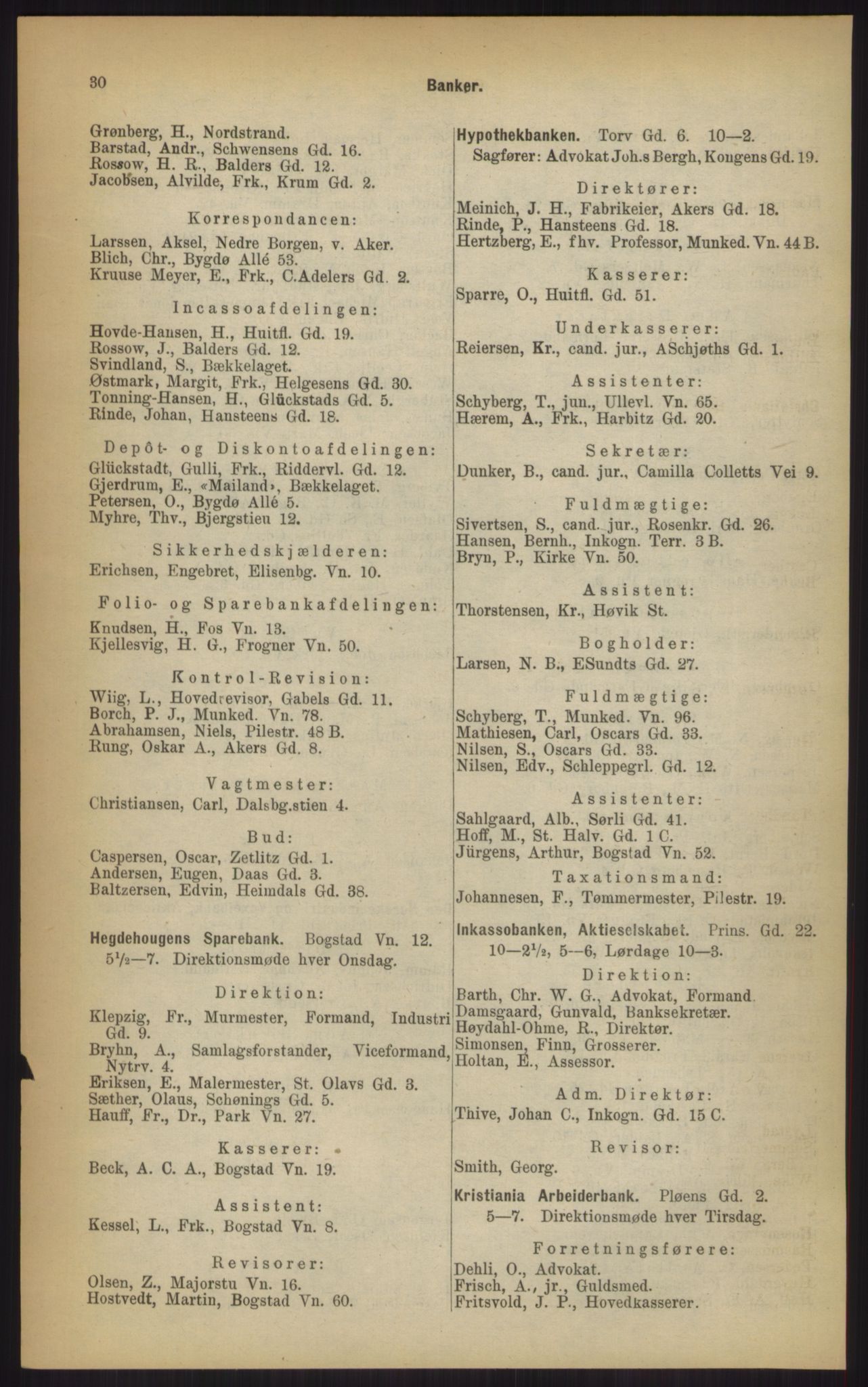 Kristiania/Oslo adressebok, PUBL/-, 1903, s. 30