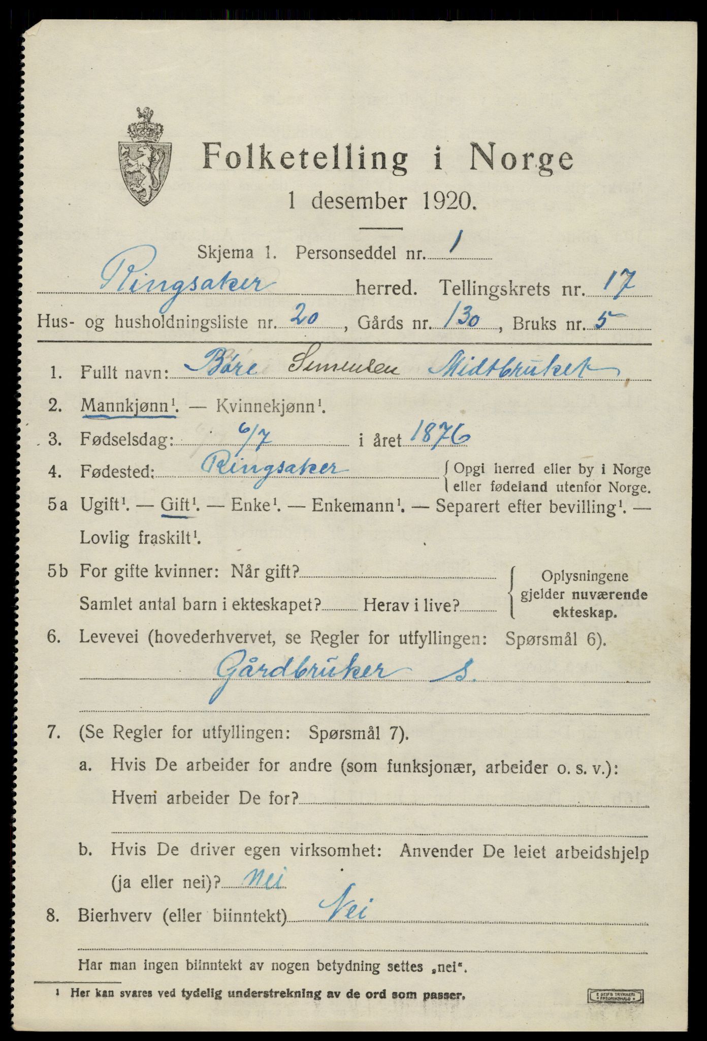 SAH, Folketelling 1920 for 0412 Ringsaker herred, 1920, s. 23860