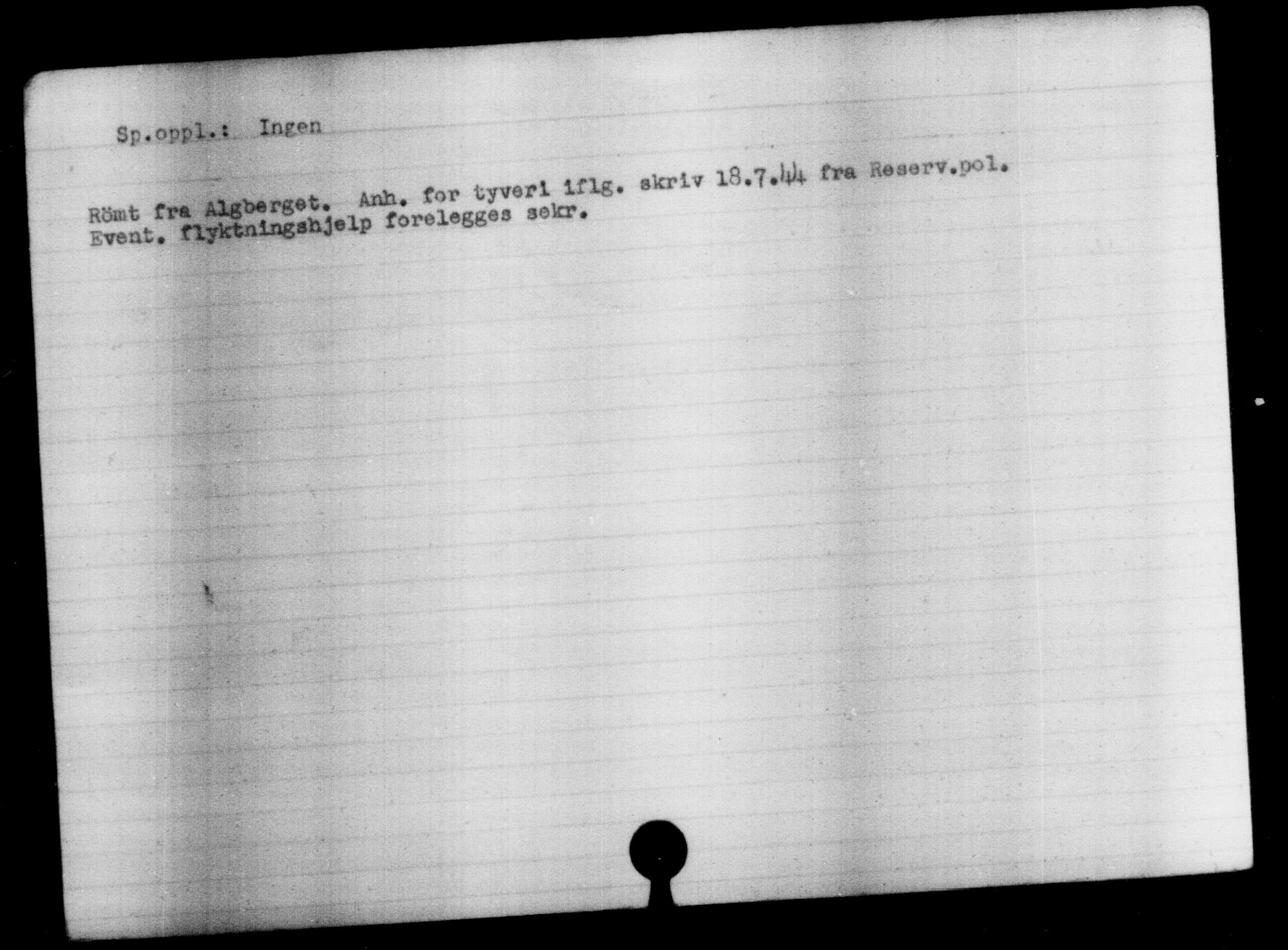Den Kgl. Norske Legasjons Flyktningskontor, AV/RA-S-6753/V/Va/L0004: Kjesäterkartoteket.  Flyktningenr. 3496-6610, 1940-1945, s. 2149