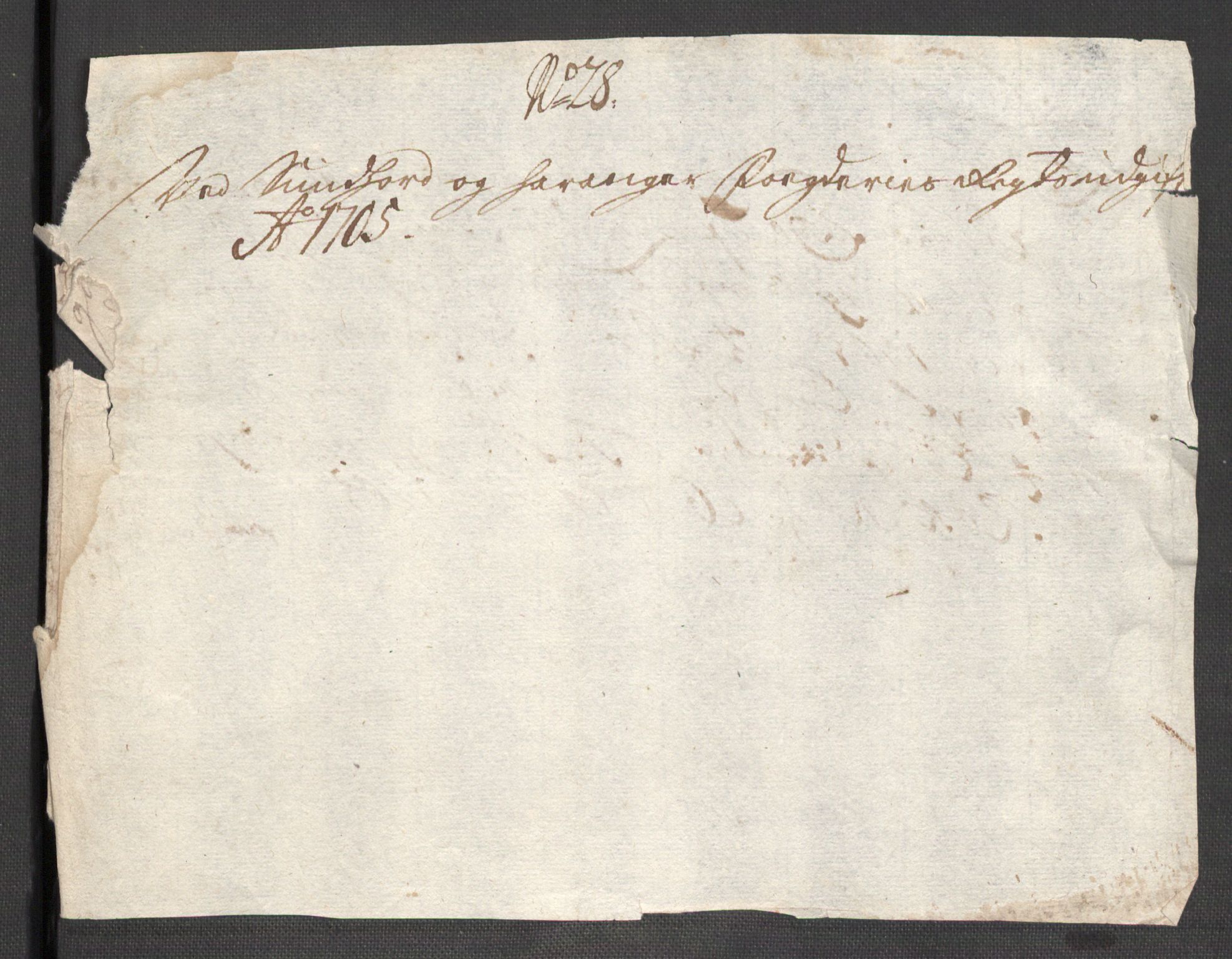 Rentekammeret inntil 1814, Reviderte regnskaper, Fogderegnskap, AV/RA-EA-4092/R48/L2983: Fogderegnskap Sunnhordland og Hardanger, 1705, s. 255