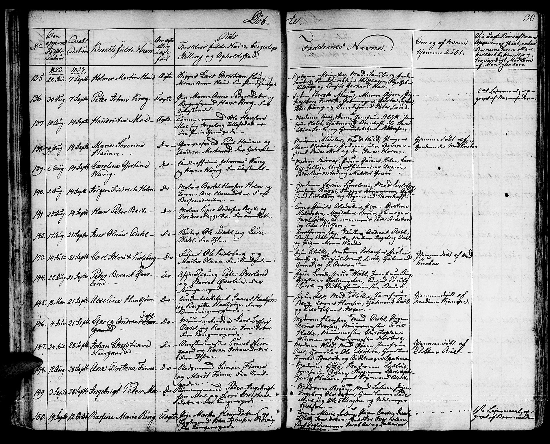Ministerialprotokoller, klokkerbøker og fødselsregistre - Sør-Trøndelag, SAT/A-1456/601/L0045: Ministerialbok nr. 601A13, 1821-1831, s. 30