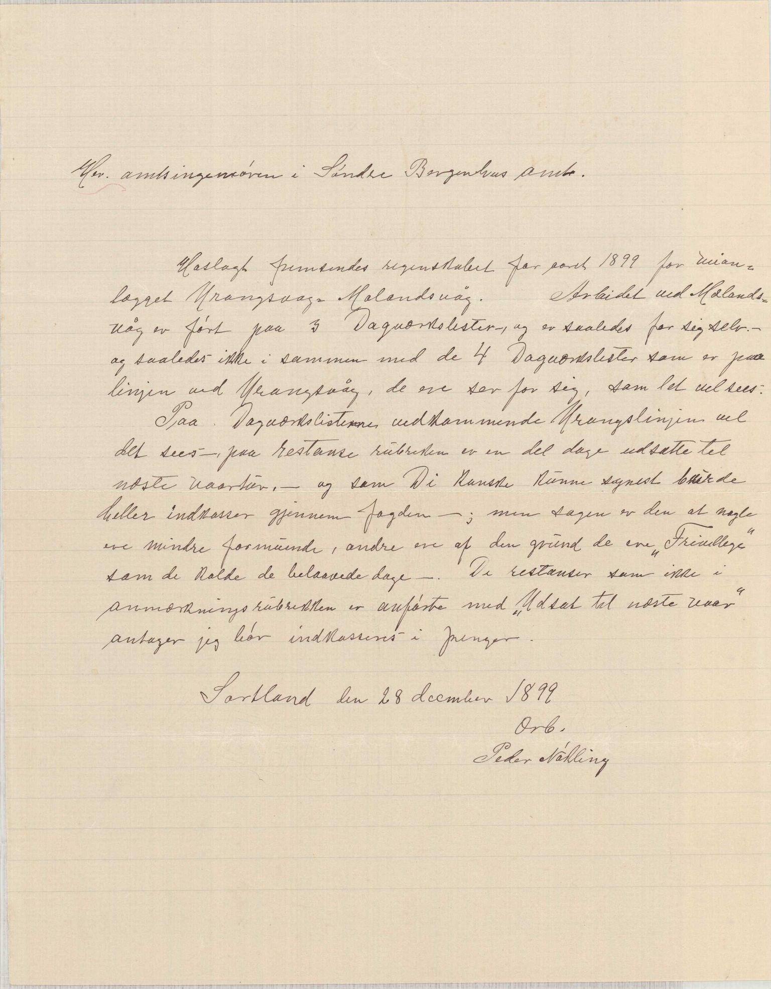 Finnaas kommune. Formannskapet, IKAH/1218a-021/E/Ea/L0002/0001: Rekneskap for veganlegg / Rekneskap for veganlegget Urangsvåg - Mælandsvåg, 1898-1900, s. 71