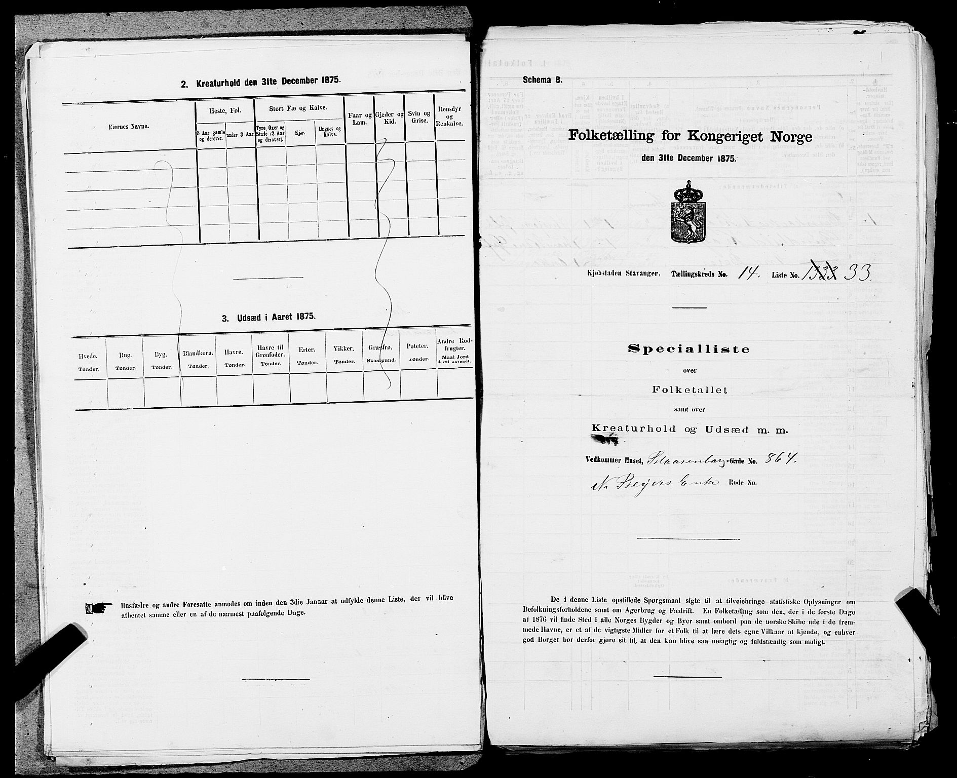 SAST, Folketelling 1875 for 1103 Stavanger kjøpstad, 1875, s. 2801