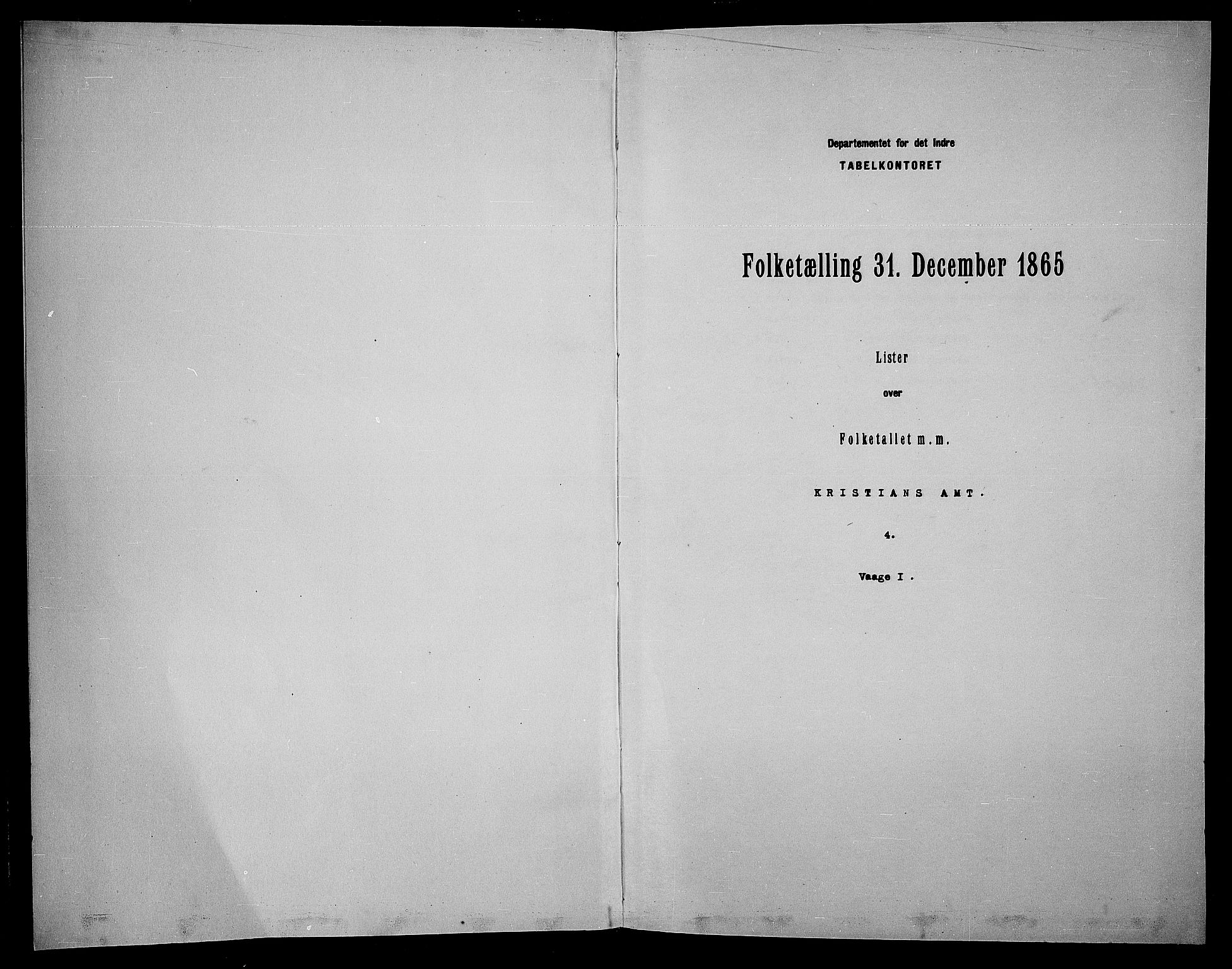 RA, Folketelling 1865 for 0515P Vågå prestegjeld, 1865, s. 3