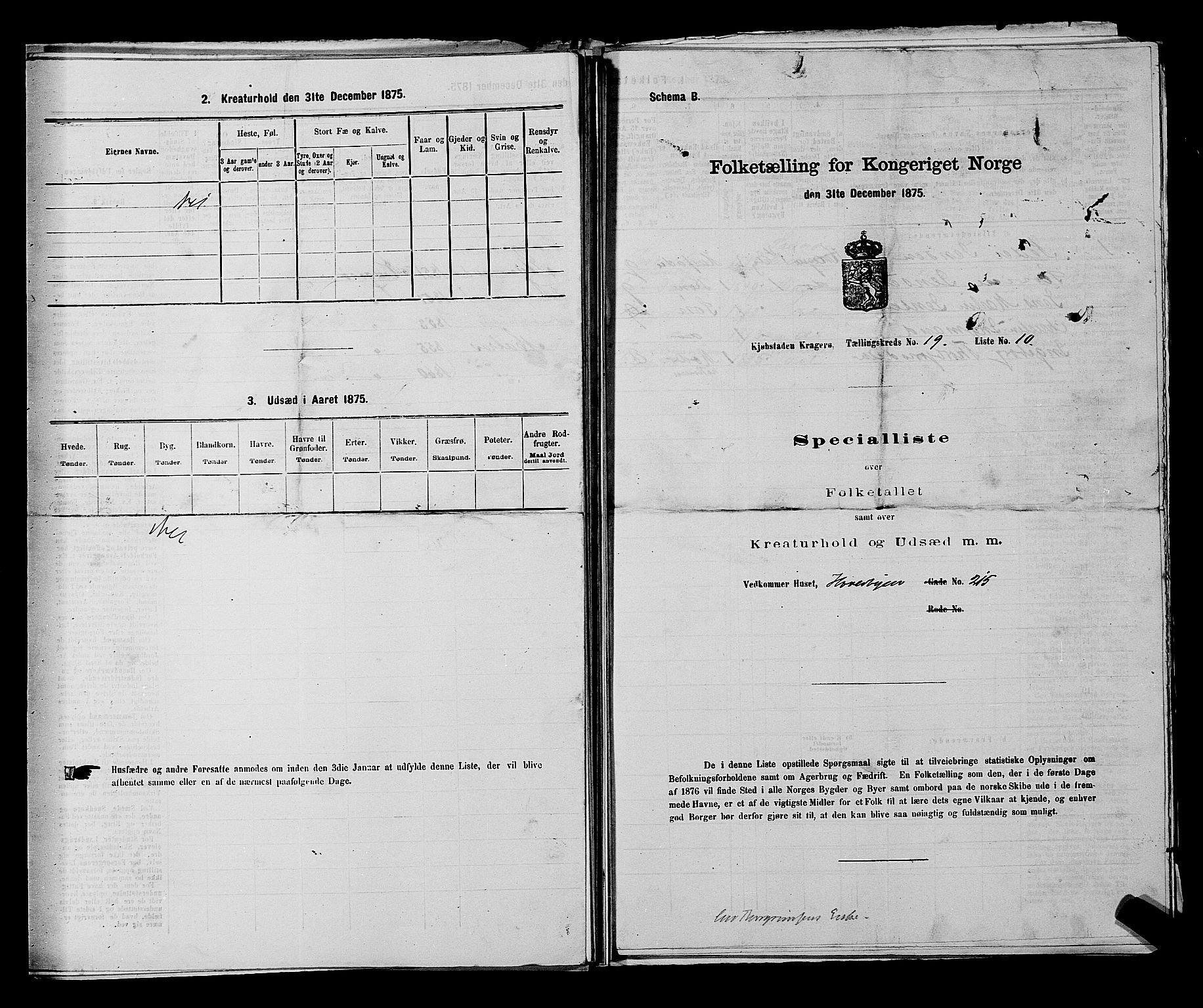 SAKO, Folketelling 1875 for 0801P Kragerø prestegjeld, 1875, s. 418