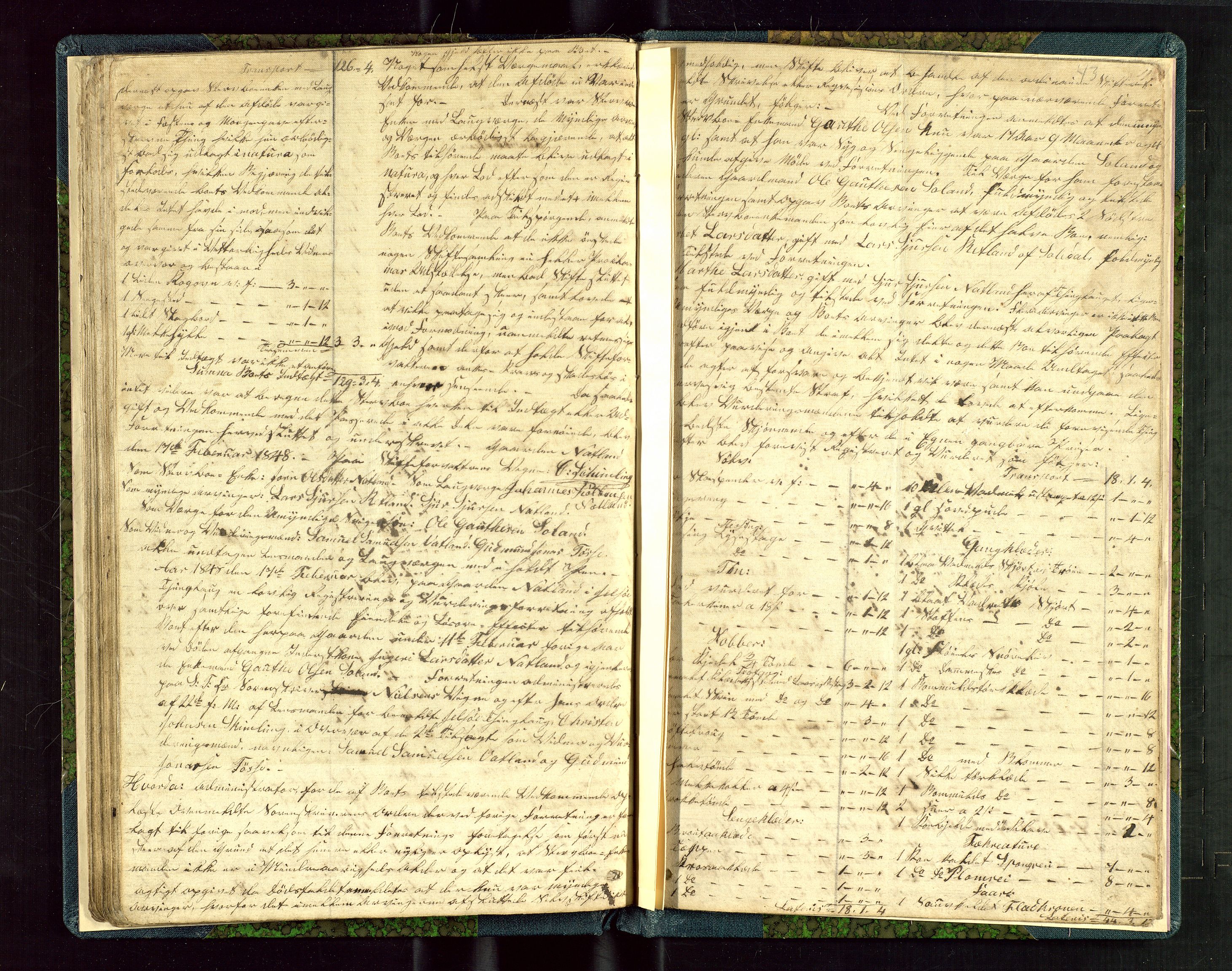 Ryfylke tingrett, AV/SAST-A-100055/001/IV/IVE/L0001: Skifteregistreringsprotoll Jelsa, 1846-1848, s. 43