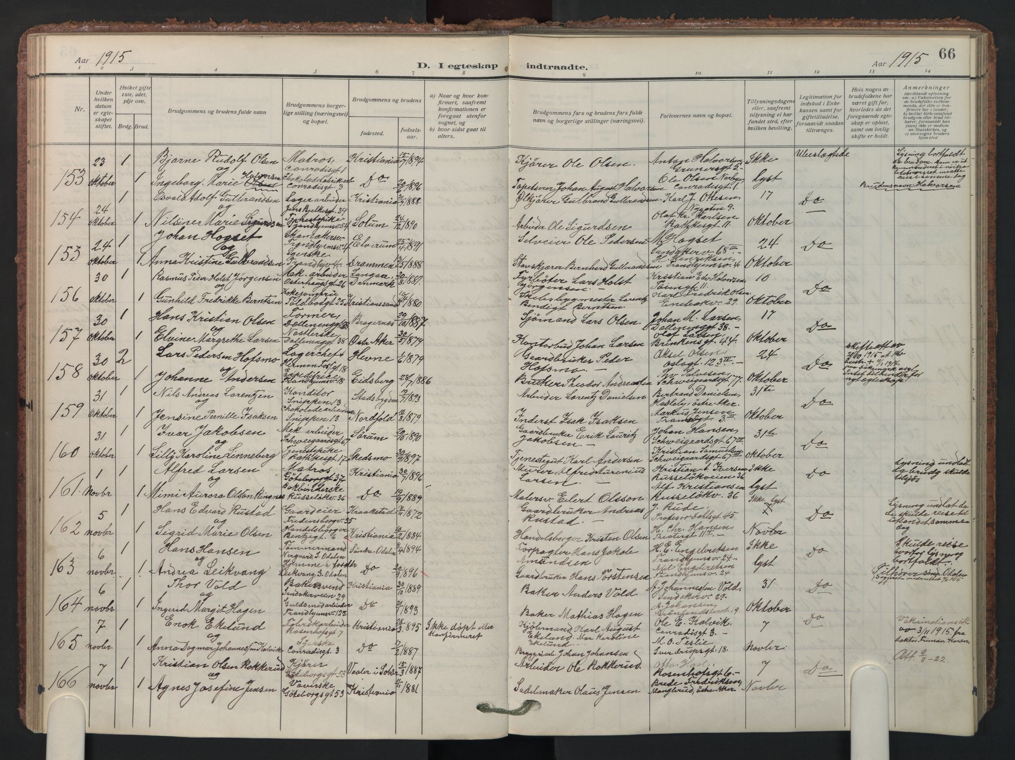 Petrus prestekontor Kirkebøker, AV/SAO-A-10872/F/Fa/L0013: Ministerialbok nr. I 13, 1911-1925, s. 66