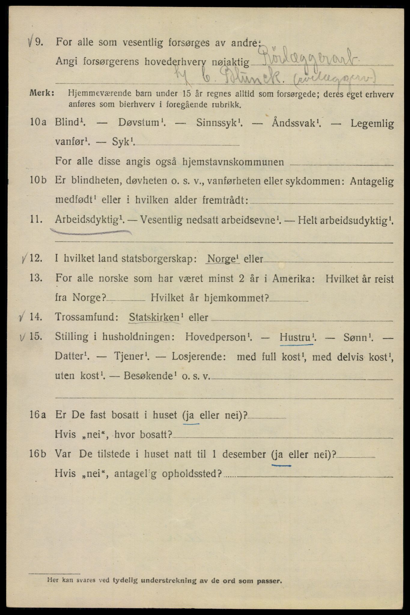 SAO, Folketelling 1920 for 0301 Kristiania kjøpstad, 1920, s. 227820