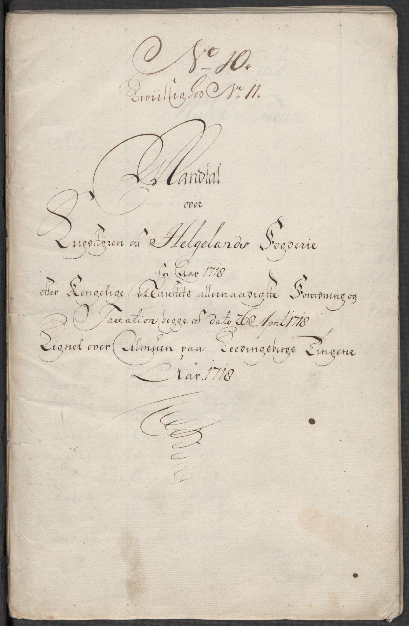 Rentekammeret inntil 1814, Reviderte regnskaper, Fogderegnskap, RA/EA-4092/R65/L4516: Fogderegnskap Helgeland, 1718, s. 132