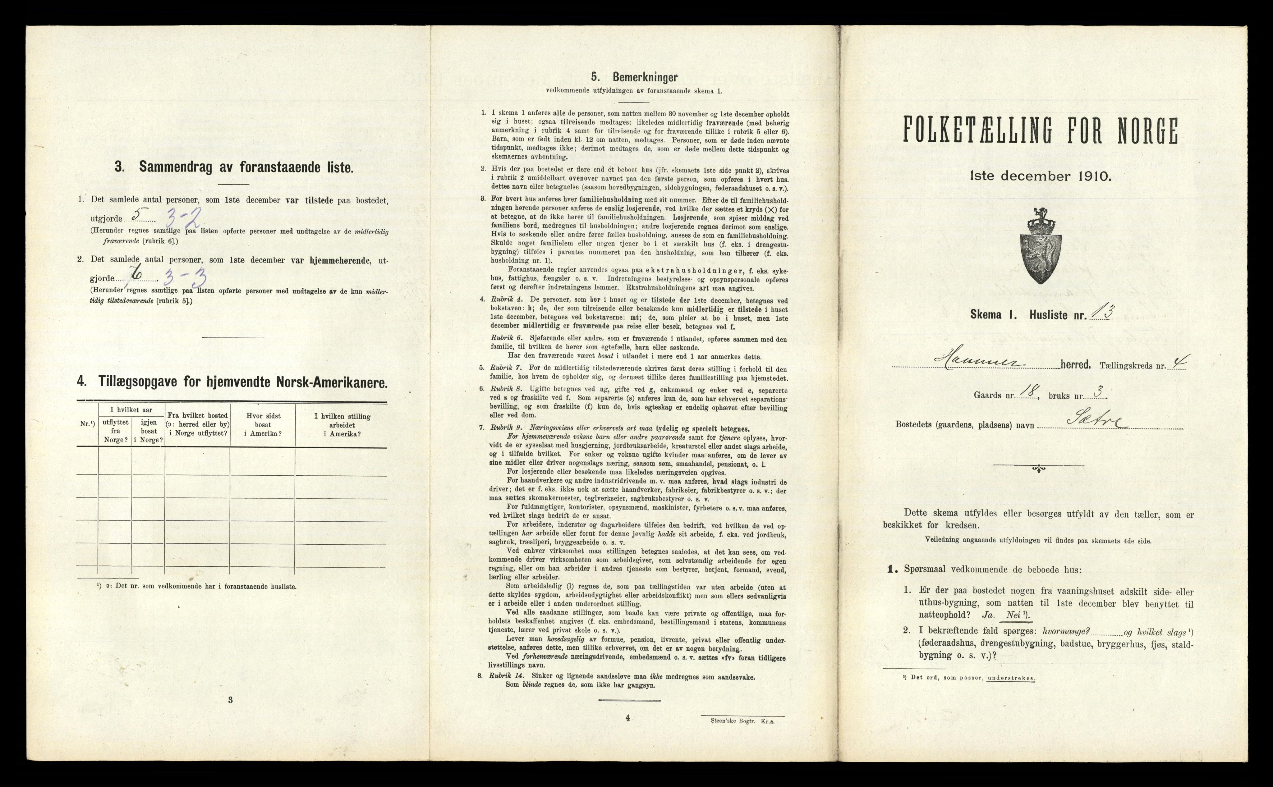 RA, Folketelling 1910 for 1254 Hamre herred, 1910, s. 262