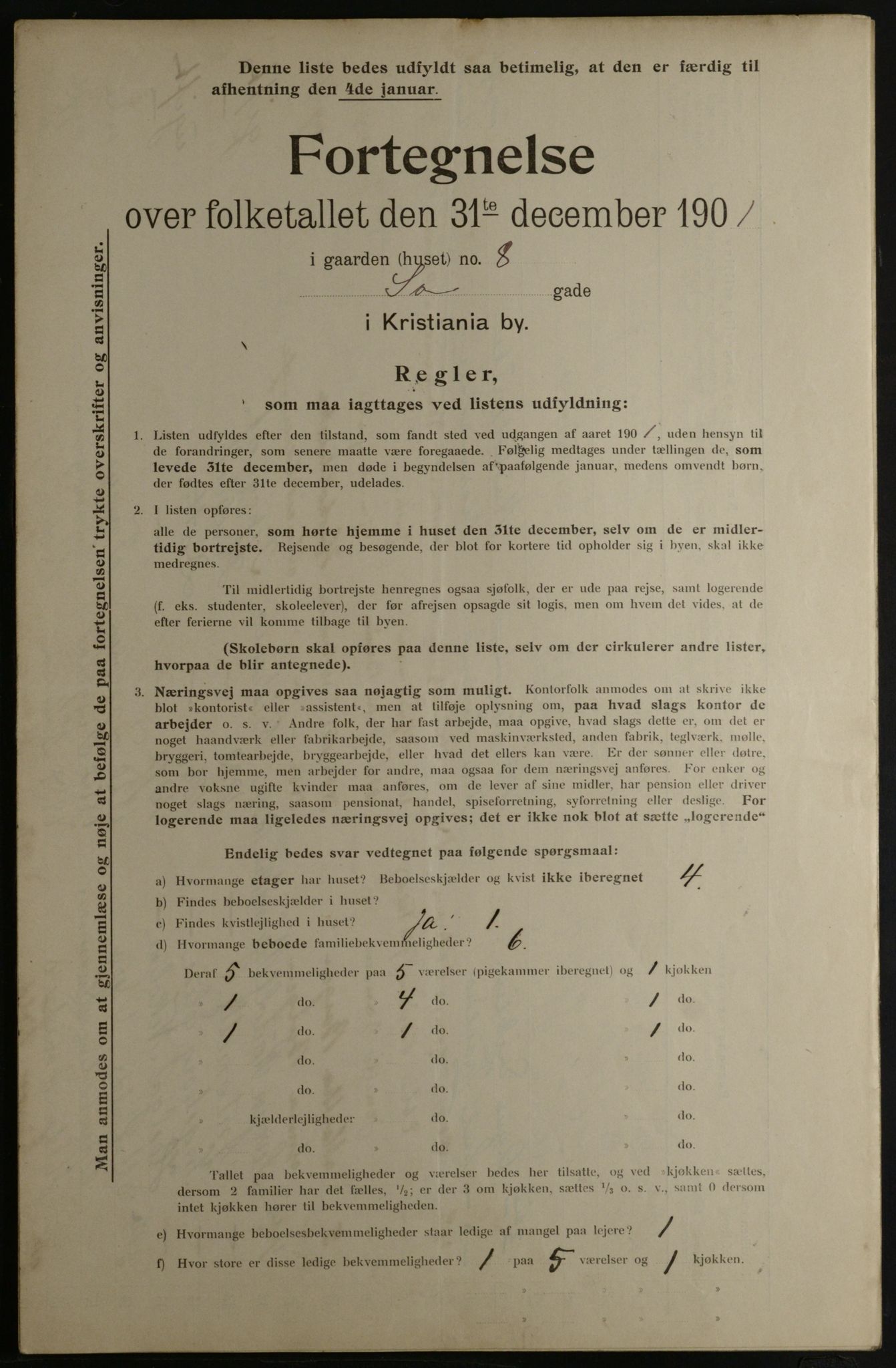 OBA, Kommunal folketelling 31.12.1901 for Kristiania kjøpstad, 1901, s. 14651