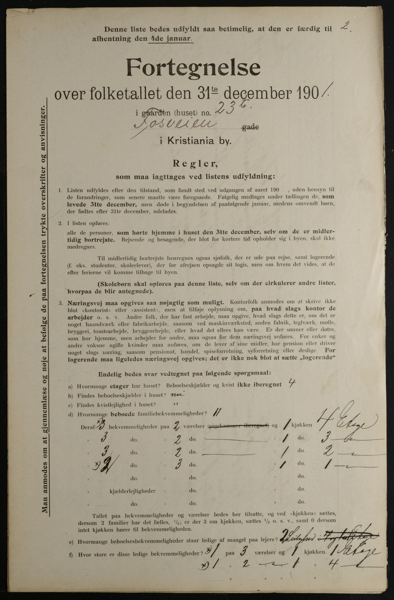 OBA, Kommunal folketelling 31.12.1901 for Kristiania kjøpstad, 1901, s. 4101