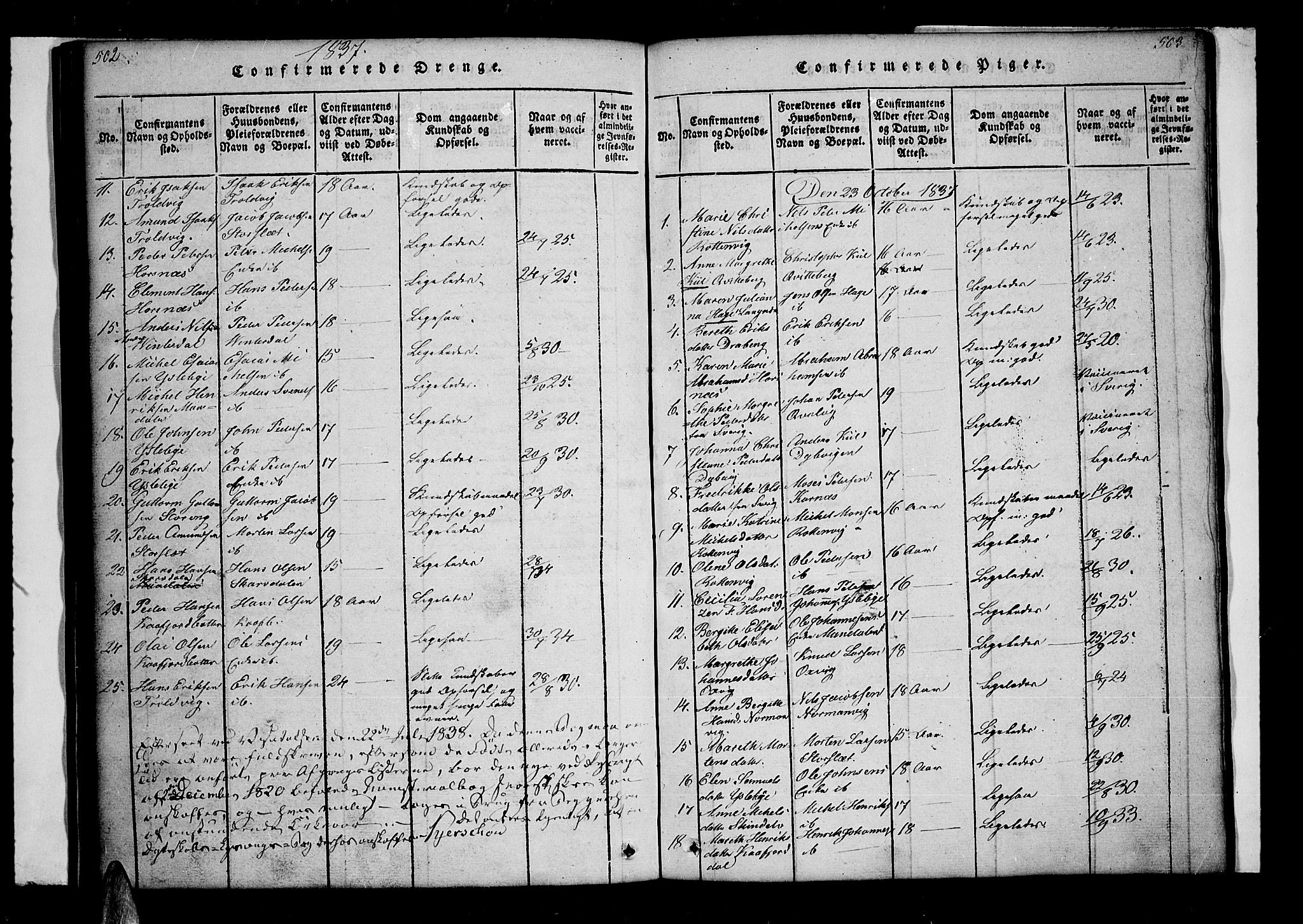 Lyngen sokneprestembete, AV/SATØ-S-1289/H/He/Hea/L0003kirke: Ministerialbok nr. 3, 1822-1838, s. 502-503