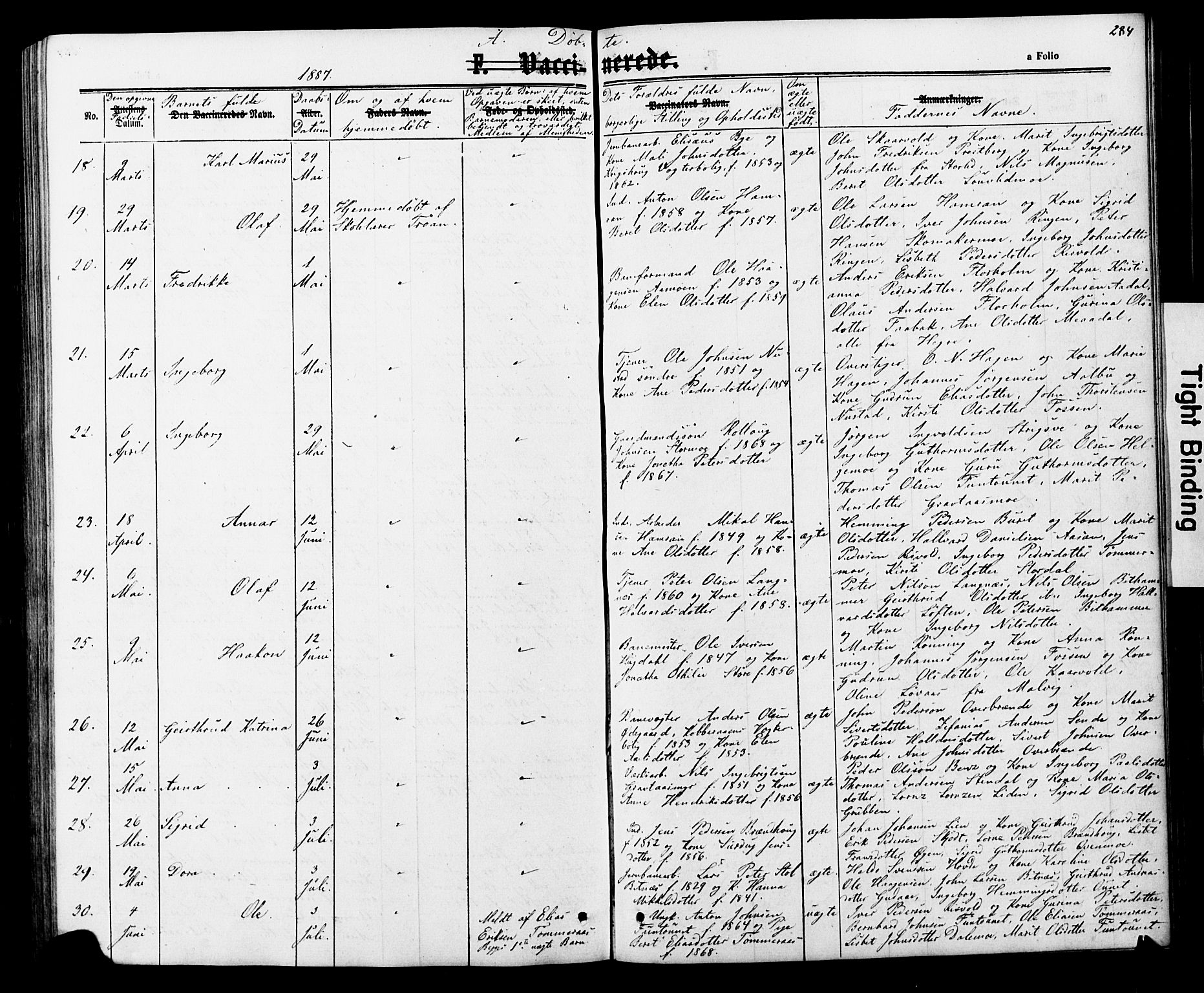 Ministerialprotokoller, klokkerbøker og fødselsregistre - Nord-Trøndelag, AV/SAT-A-1458/706/L0049: Klokkerbok nr. 706C01, 1864-1895, s. 284