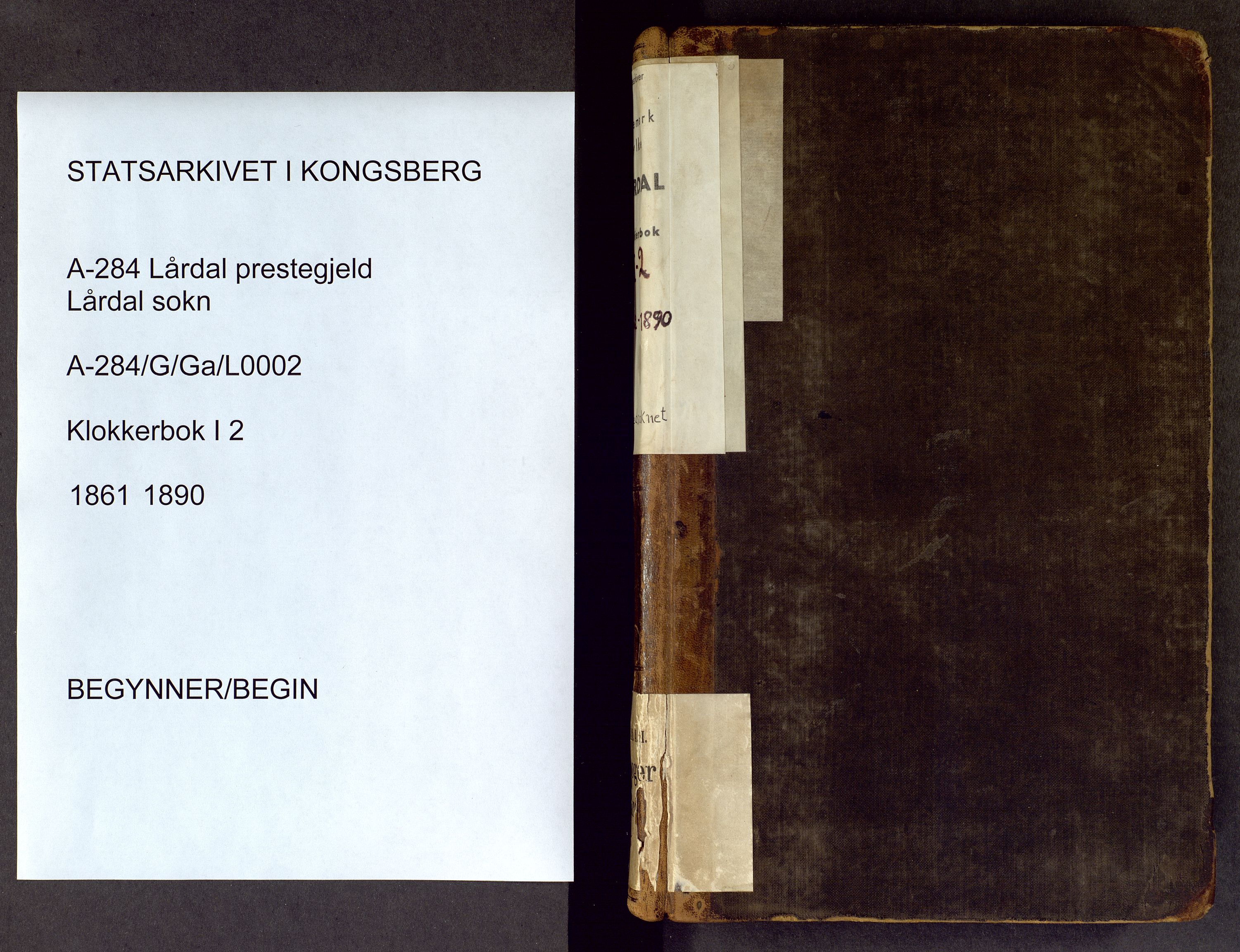 Lårdal kirkebøker, SAKO/A-284/G/Ga/L0002: Klokkerbok nr. I 2, 1861-1890