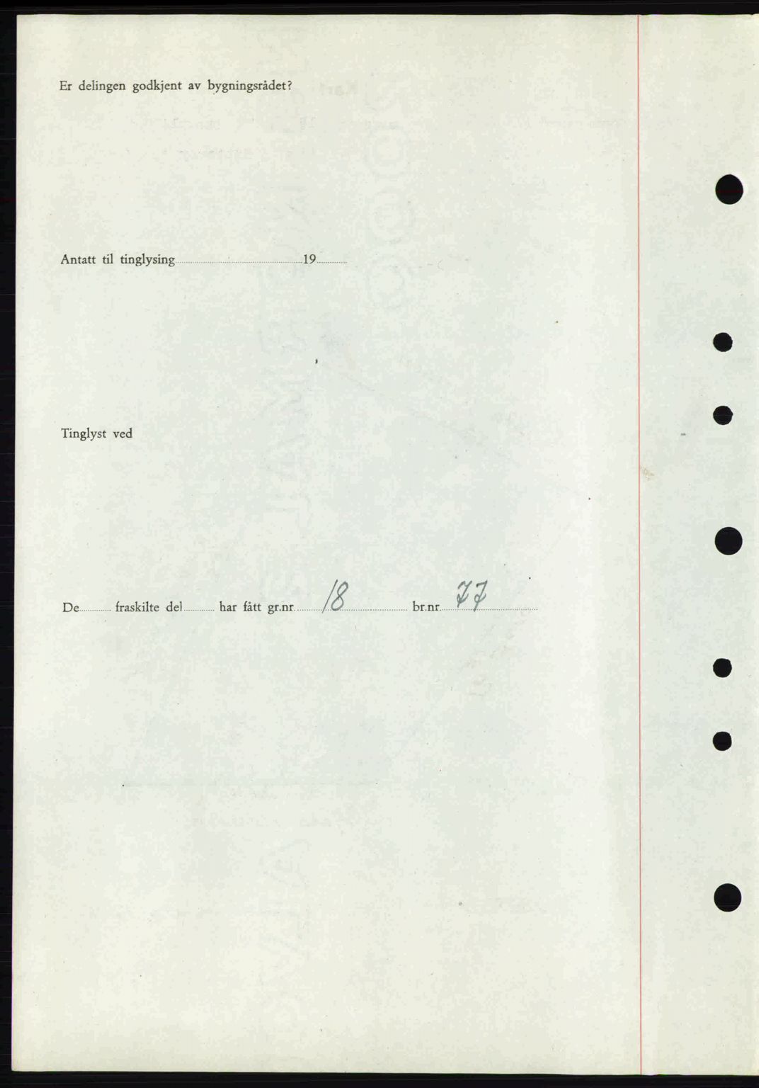 Tønsberg sorenskriveri, AV/SAKO-A-130/G/Ga/Gaa/L0014: Pantebok nr. A14, 1943-1944, Dagboknr: 2418/1943