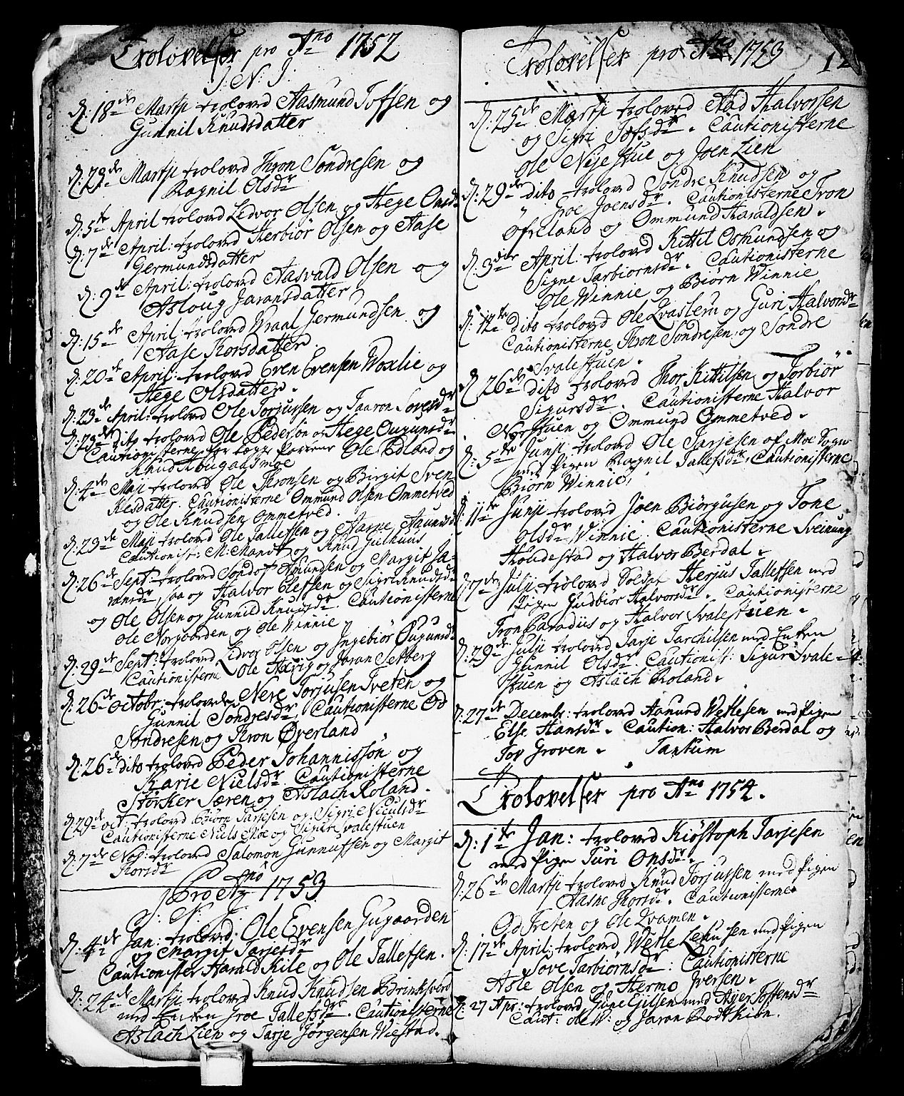 Vinje kirkebøker, AV/SAKO-A-312/F/Fa/L0001: Ministerialbok nr. I 1, 1717-1766, s. 12