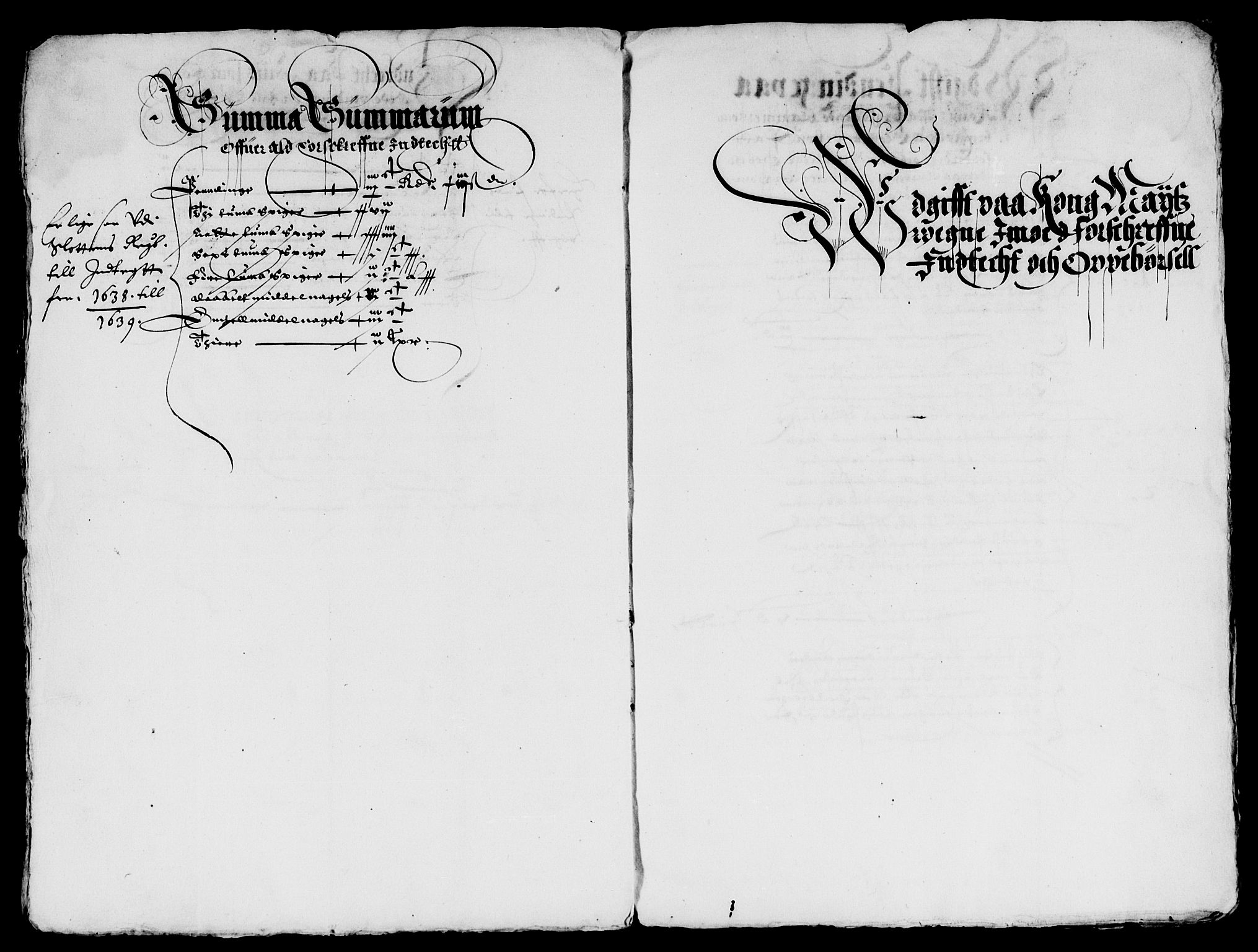 Rentekammeret inntil 1814, Reviderte regnskaper, Lensregnskaper, AV/RA-EA-5023/R/Rb/Rba/L0139: Akershus len, 1638-1639