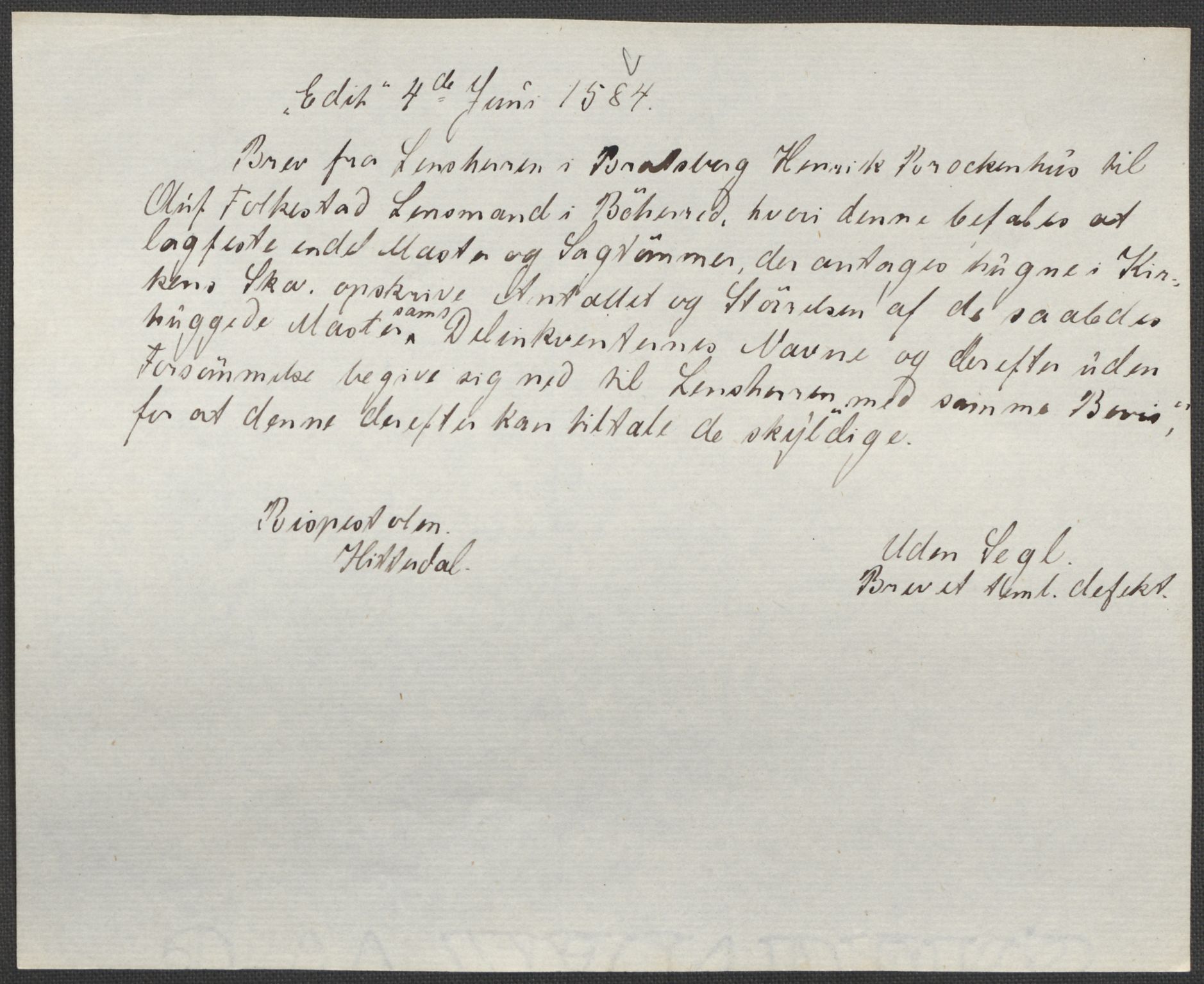 Riksarkivets diplomsamling, AV/RA-EA-5965/F15/L0028: Prestearkiv - Telemark, 1572-1769, s. 52