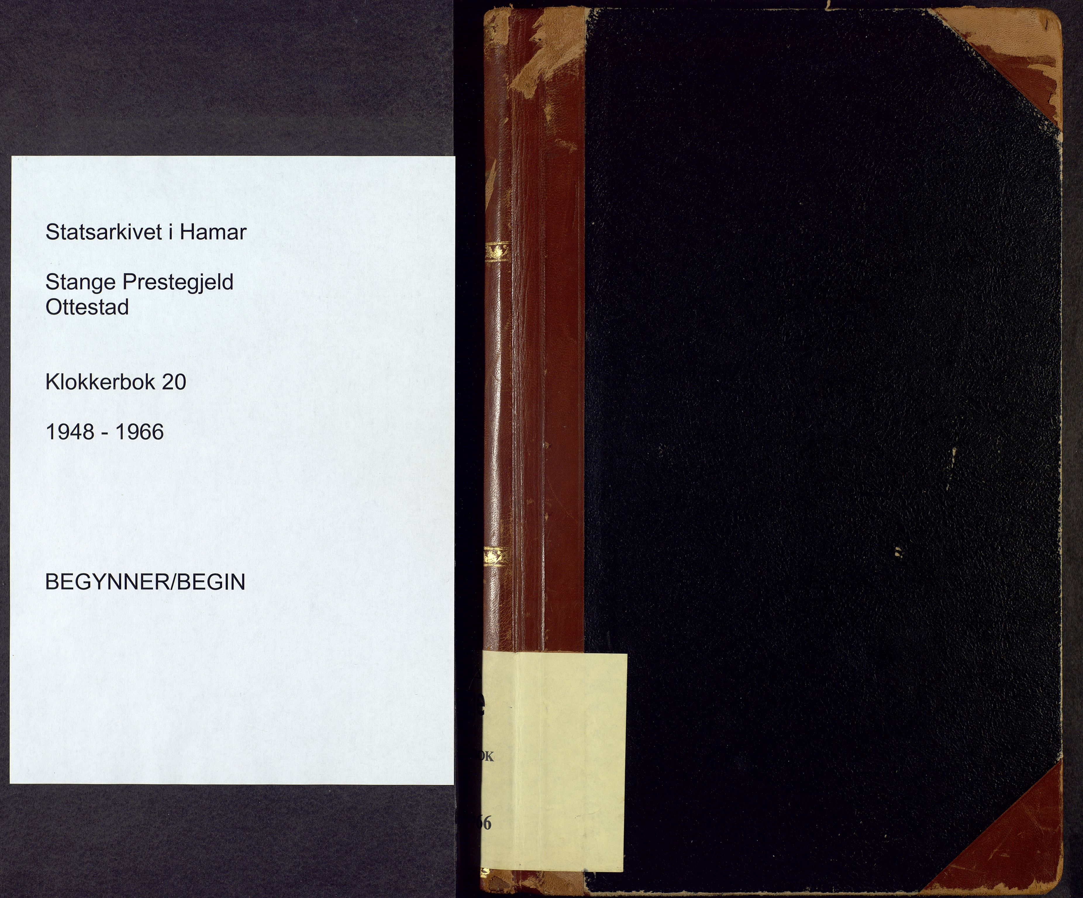 Stange prestekontor, SAH/PREST-002/L/L0023: Klokkerbok nr. 23, 1948-1966
