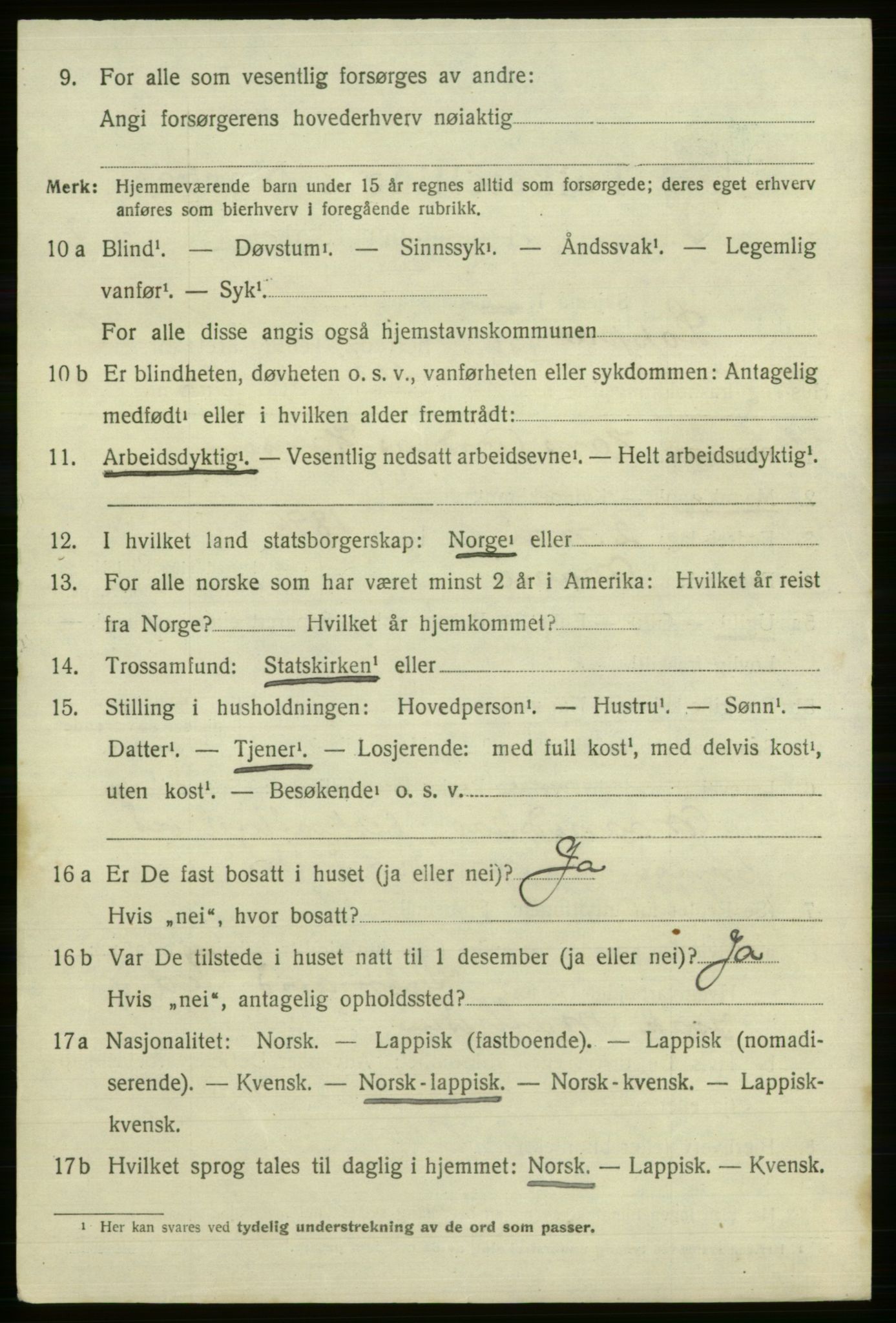 SATØ, Folketelling 1920 for 2014 Loppa herred, 1920, s. 2695