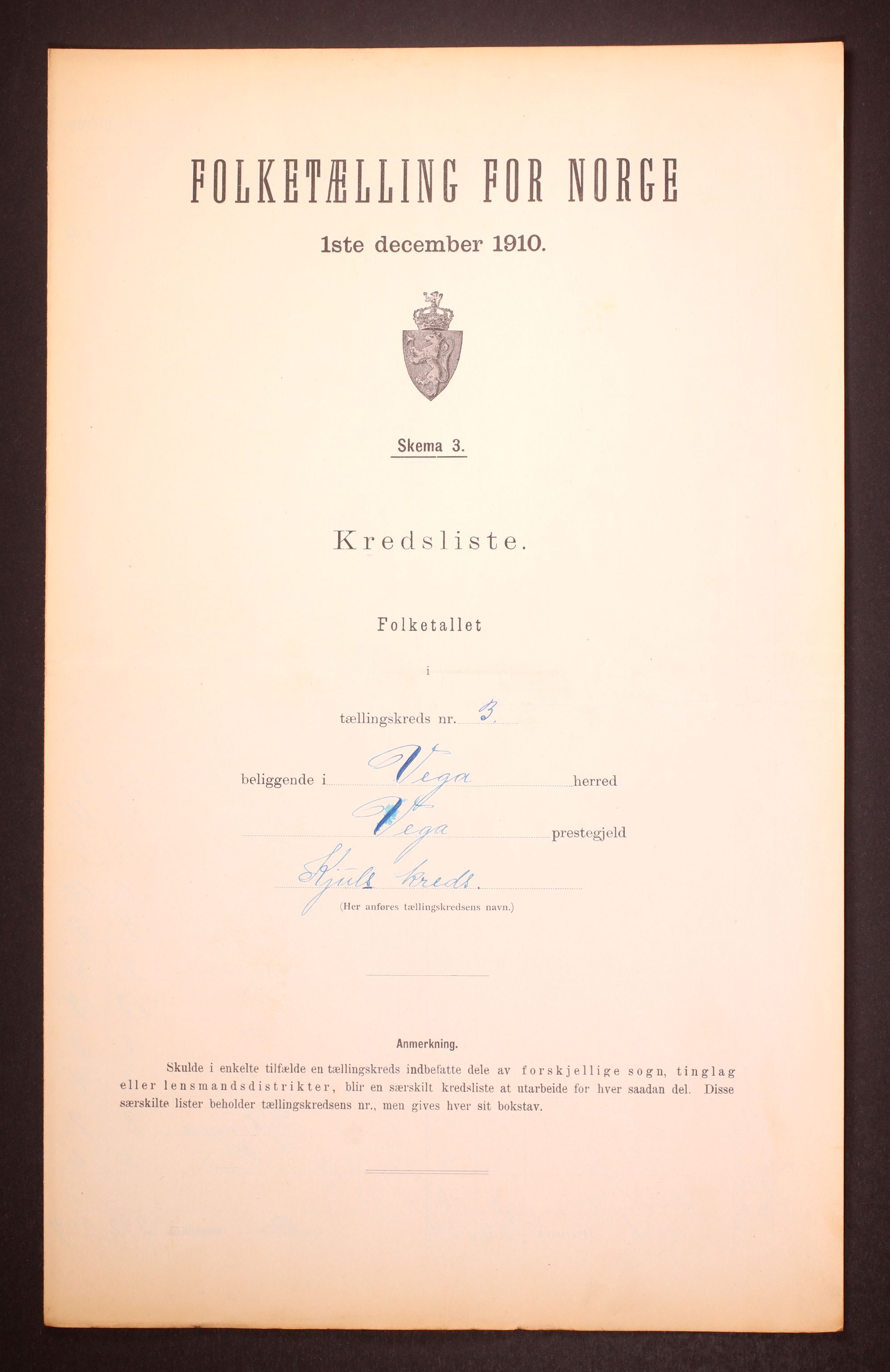 RA, Folketelling 1910 for 1815 Vega herred, 1910, s. 10