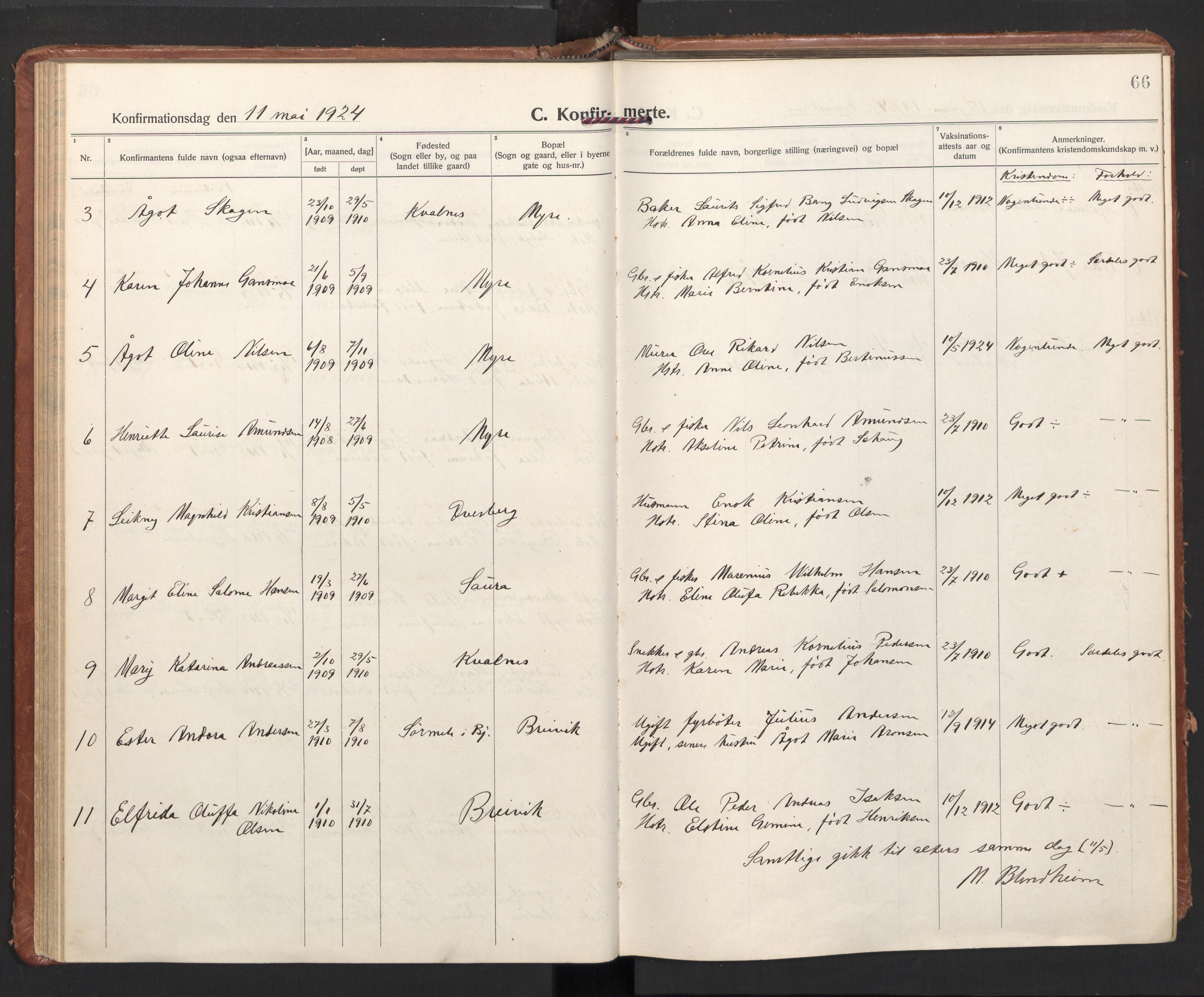 Ministerialprotokoller, klokkerbøker og fødselsregistre - Nordland, AV/SAT-A-1459/897/L1408: Ministerialbok nr. 897A15, 1922-1938, s. 66