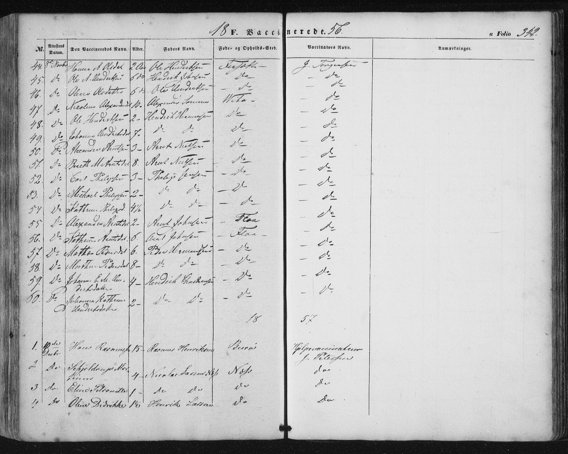 Ministerialprotokoller, klokkerbøker og fødselsregistre - Nordland, AV/SAT-A-1459/816/L0240: Ministerialbok nr. 816A06, 1846-1870, s. 342