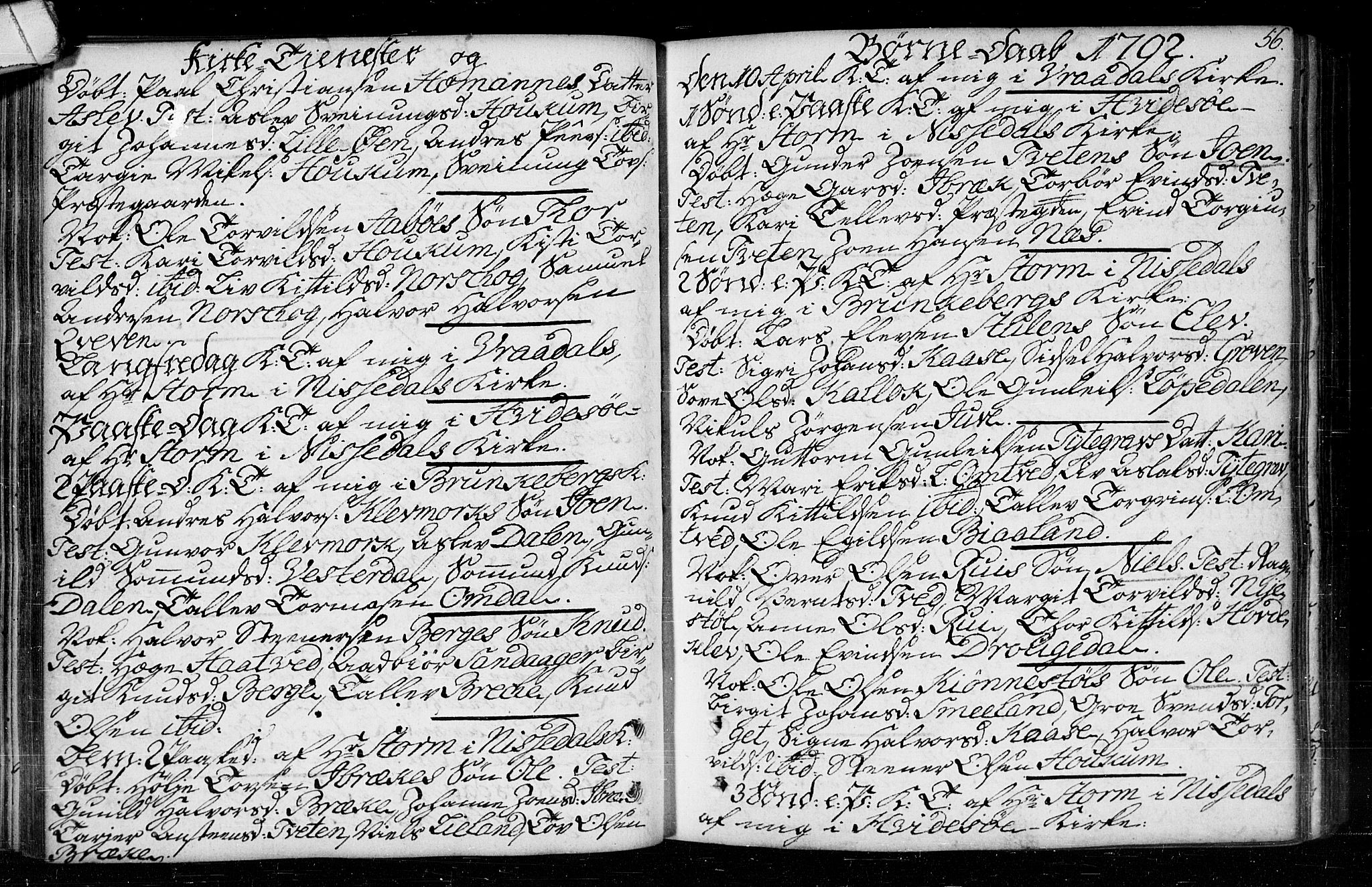 Kviteseid kirkebøker, SAKO/A-276/F/Fa/L0003: Ministerialbok nr. I 3, 1787-1799, s. 56