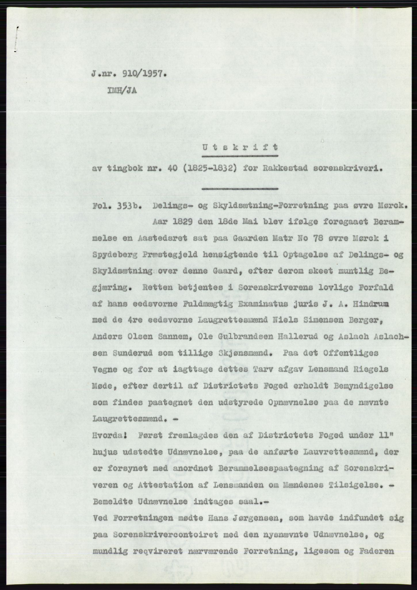 Statsarkivet i Oslo, SAO/A-10621/Z/Zd/L0007: Avskrifter, j.nr 804-1436/1957, 1957, s. 82