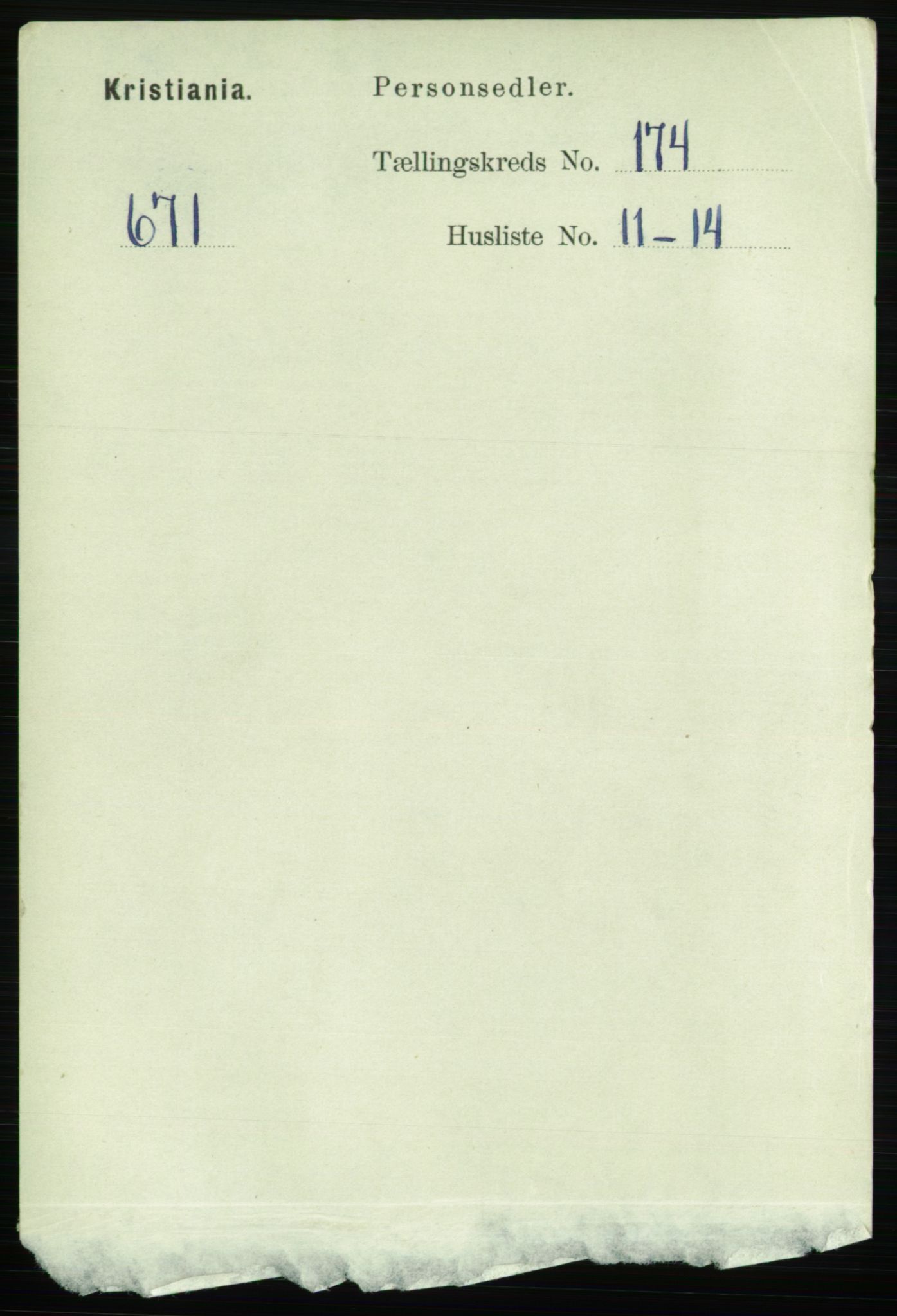 RA, Folketelling 1891 for 0301 Kristiania kjøpstad, 1891, s. 104072
