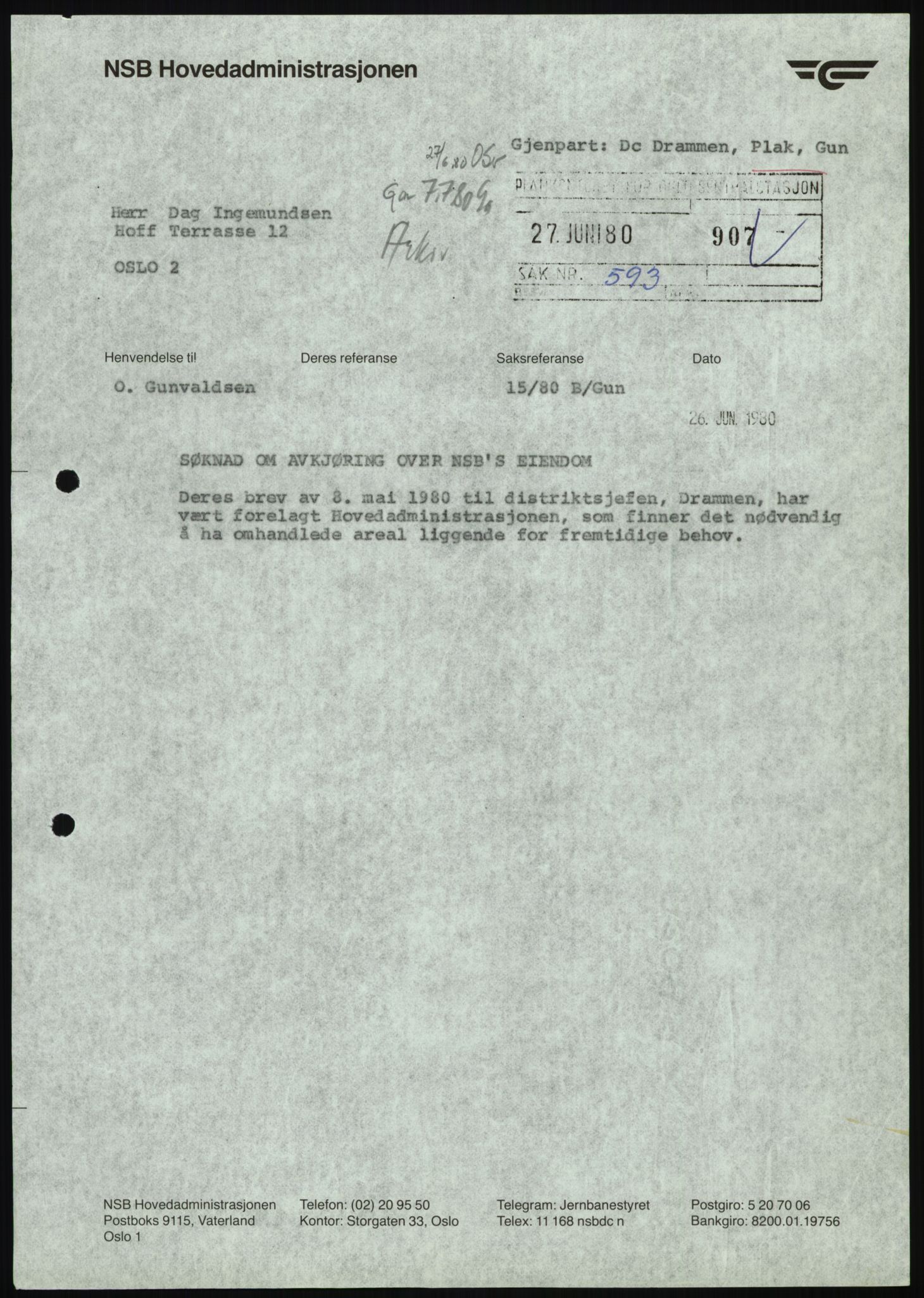 Norges statsbaner, Hovedadministrasjonen, Plankontoret for Oslo S, AV/RA-S-5410/D/L0167: Driftsbanegården. Øvrige driftsbanegårder, 1975-1987, s. 47