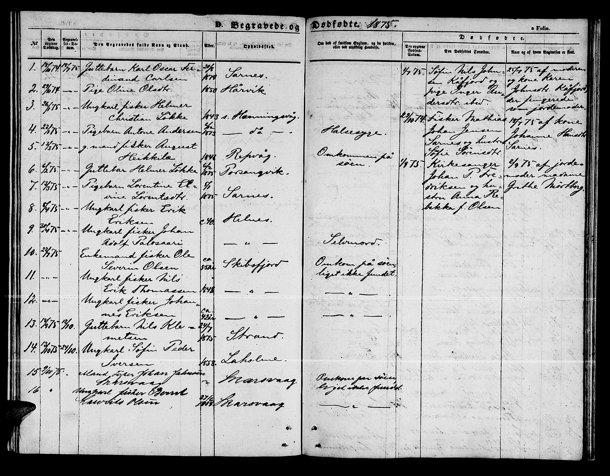 Måsøy sokneprestkontor, AV/SATØ-S-1348/H/Hb/L0003klokker: Klokkerbok nr. 3, 1861-1886