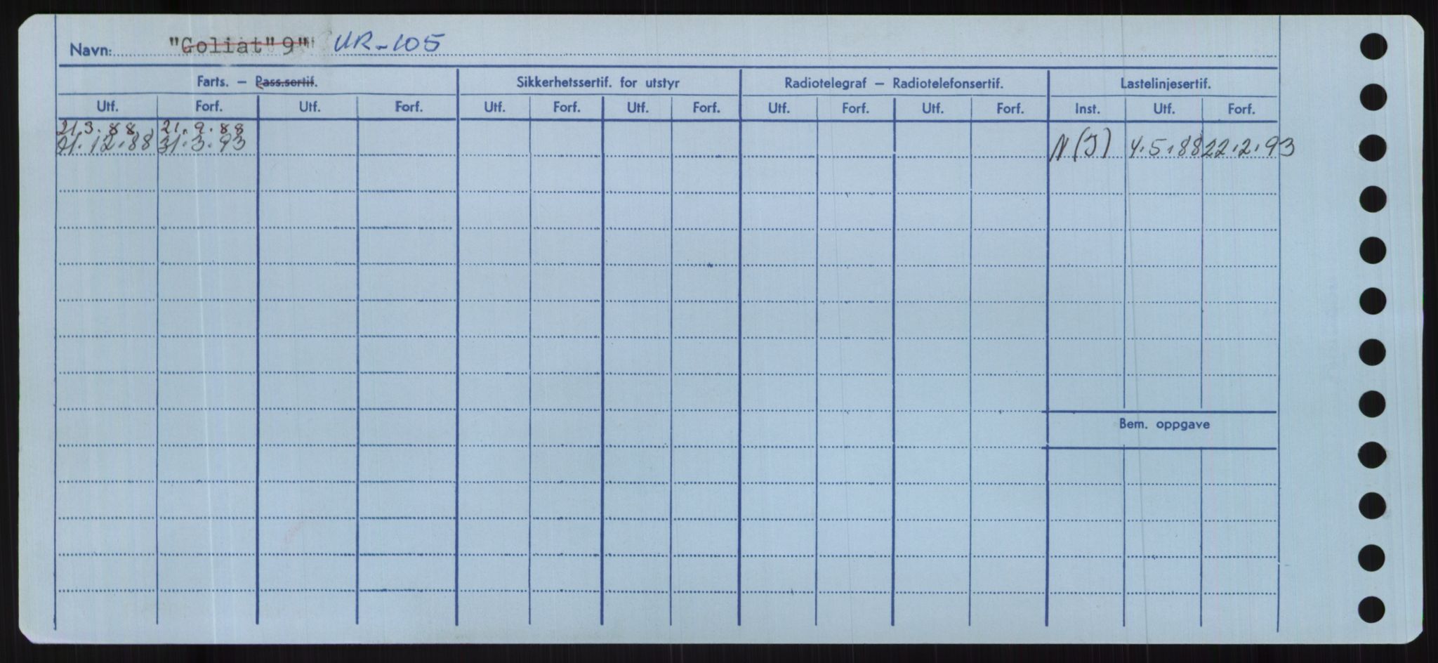 Sjøfartsdirektoratet med forløpere, Skipsmålingen, RA/S-1627/H/Hc/L0001: Lektere, A-Y, s. 606