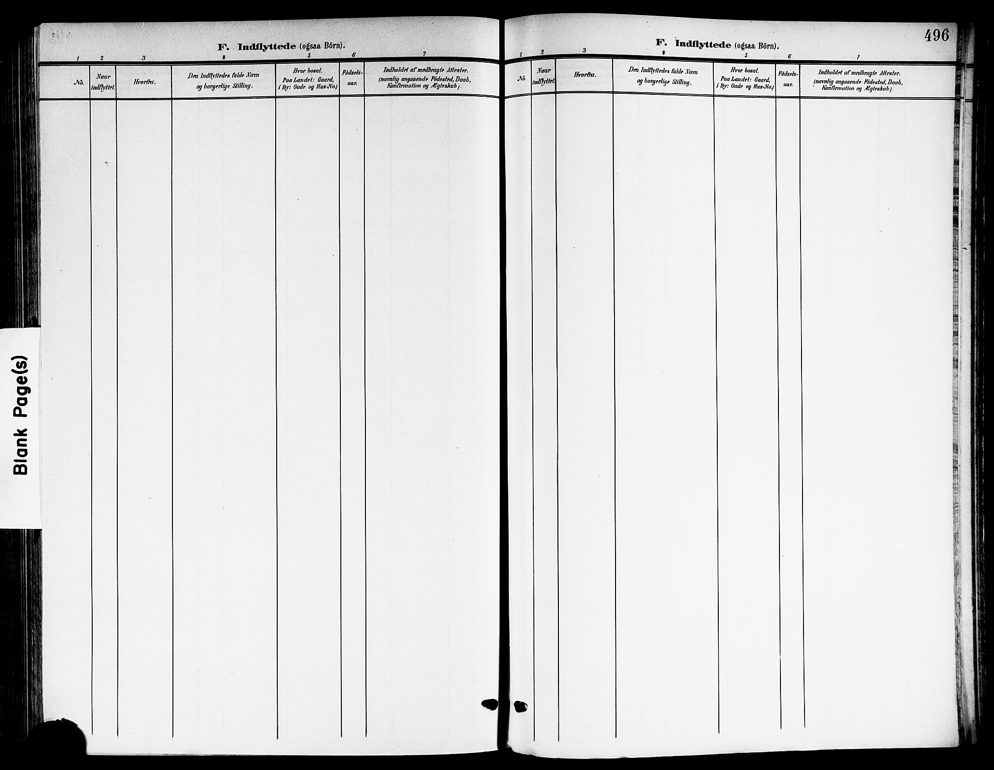 Skedsmo prestekontor Kirkebøker, AV/SAO-A-10033a/G/Ga/L0005b: Klokkerbok nr. I 5B, 1902-1911, s. 496