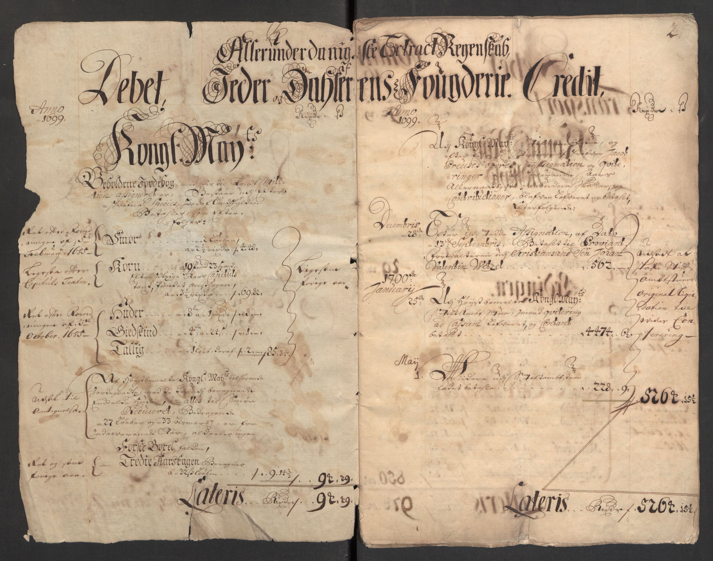 Rentekammeret inntil 1814, Reviderte regnskaper, Fogderegnskap, RA/EA-4092/R46/L2730: Fogderegnskap Jæren og Dalane, 1699, s. 5