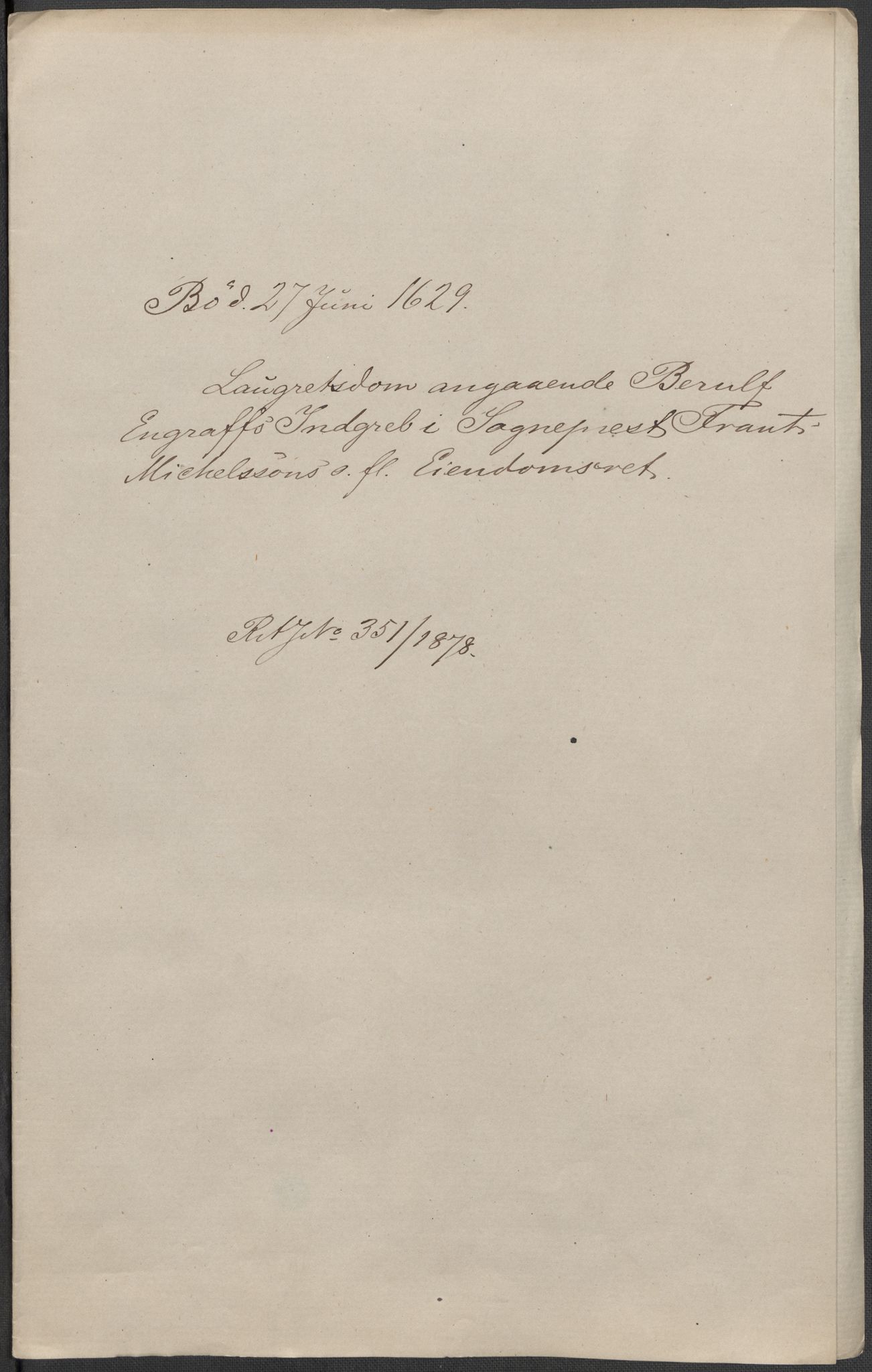 Riksarkivets diplomsamling, RA/EA-5965/F15/L0027: Prestearkiv - Telemark, 1587-1738, s. 38