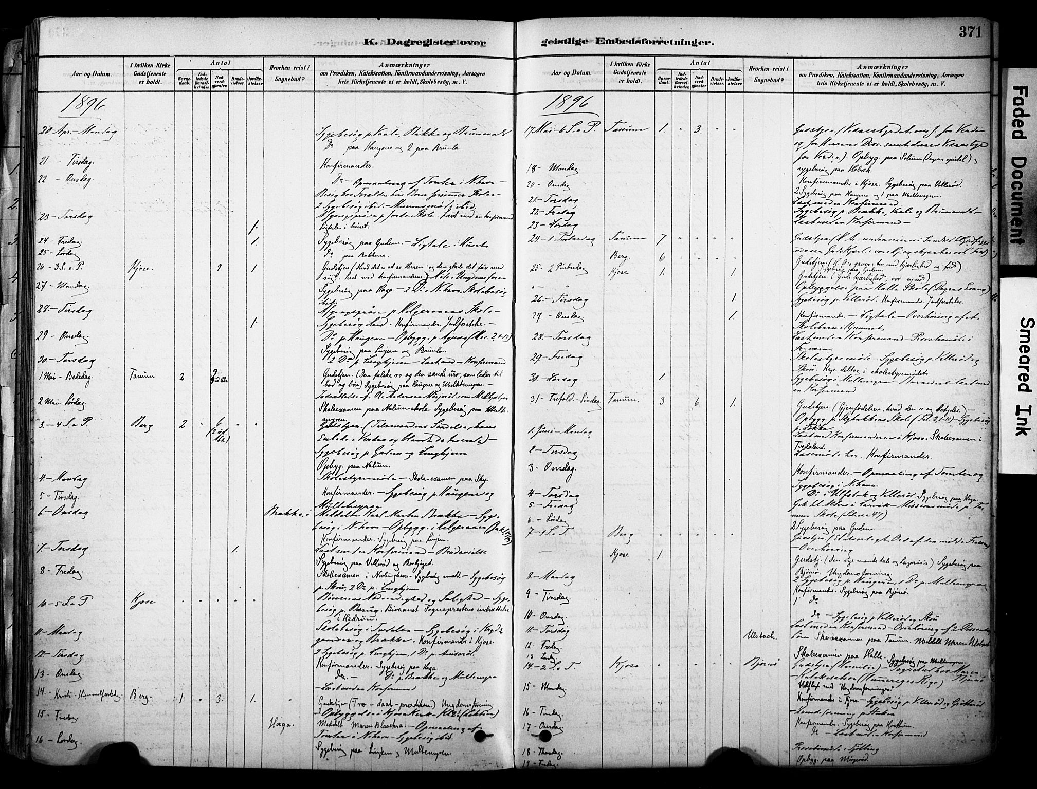 Brunlanes kirkebøker, AV/SAKO-A-342/F/Fc/L0001: Ministerialbok nr. III 1, 1878-1899, s. 371