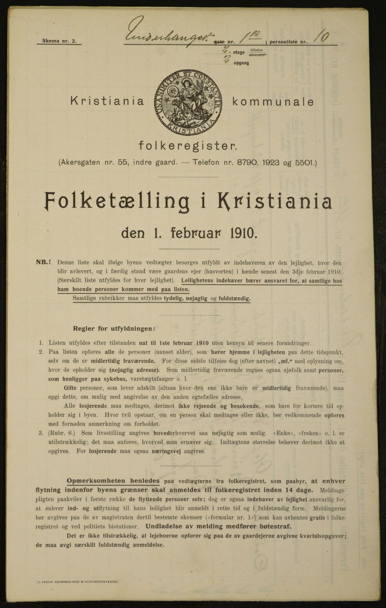 OBA, Kommunal folketelling 1.2.1910 for Kristiania, 1910, s. 113513