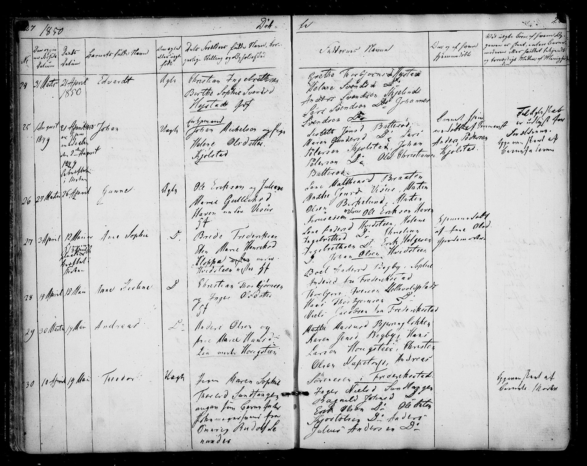 Borge prestekontor Kirkebøker, AV/SAO-A-10903/F/Fa/L0005: Ministerialbok nr. I 5, 1848-1860, s. 27-28